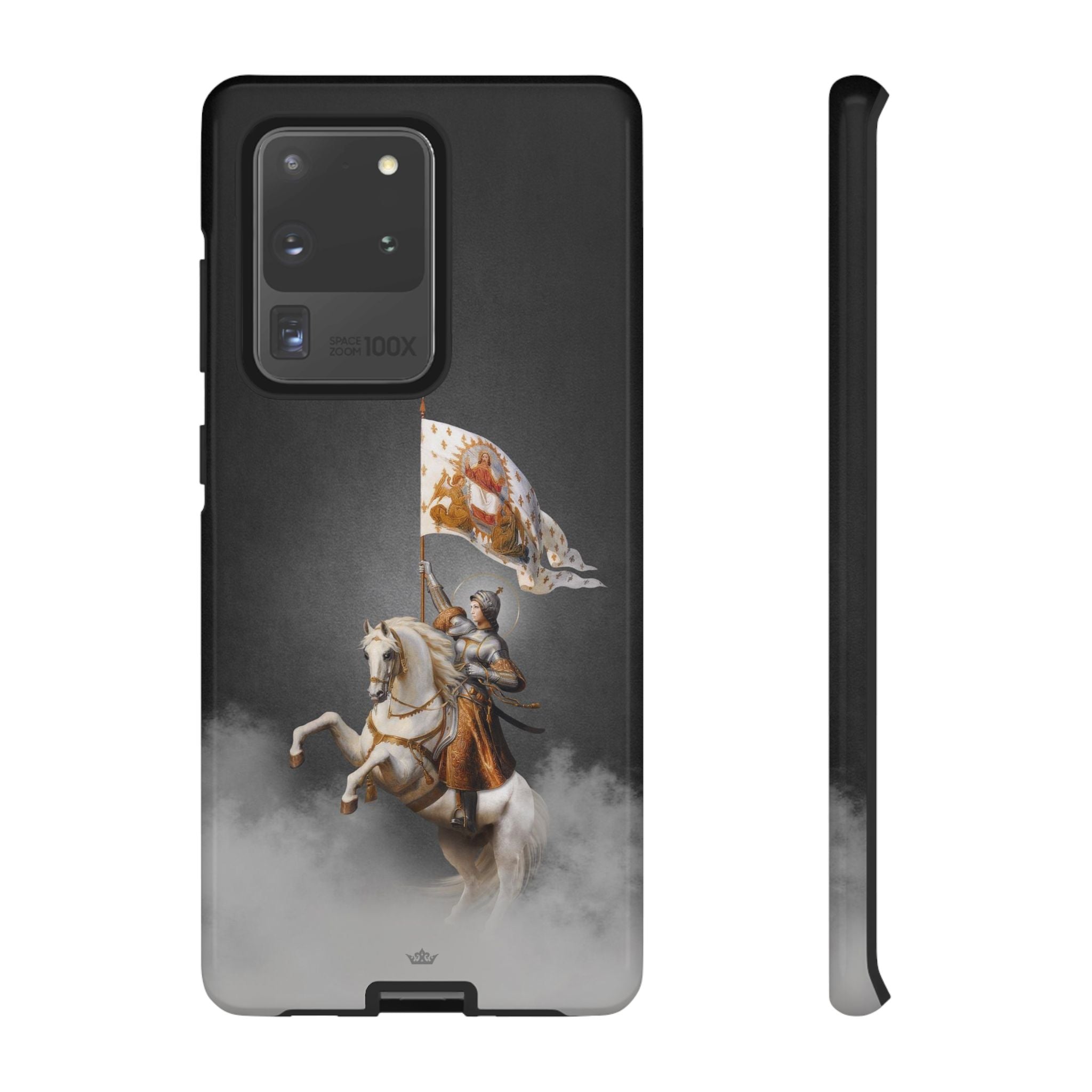 St. Joan of Arc in Battle Hard Phone Case (Dark)