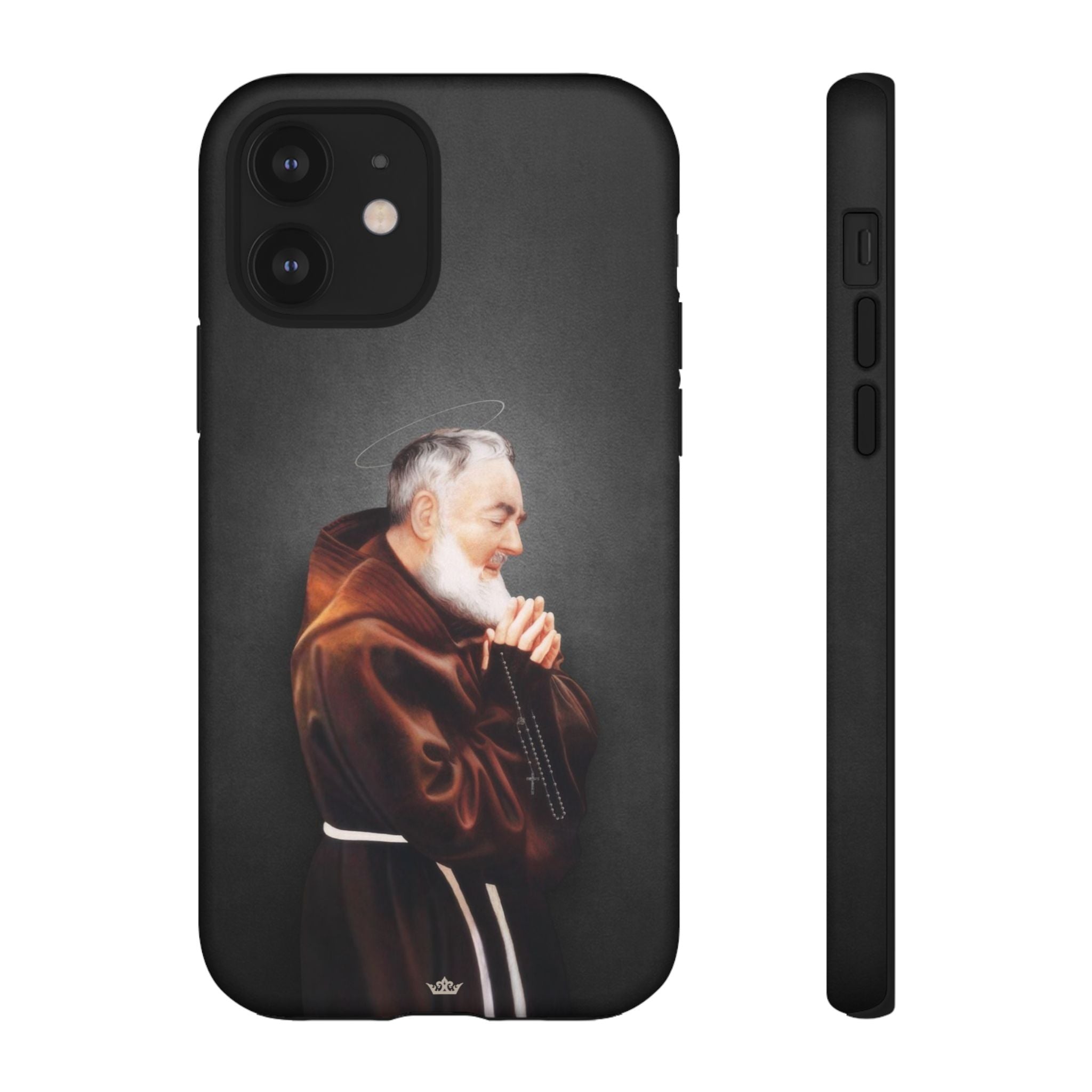 St. Padre Pio Hard Phone Case (Dark)