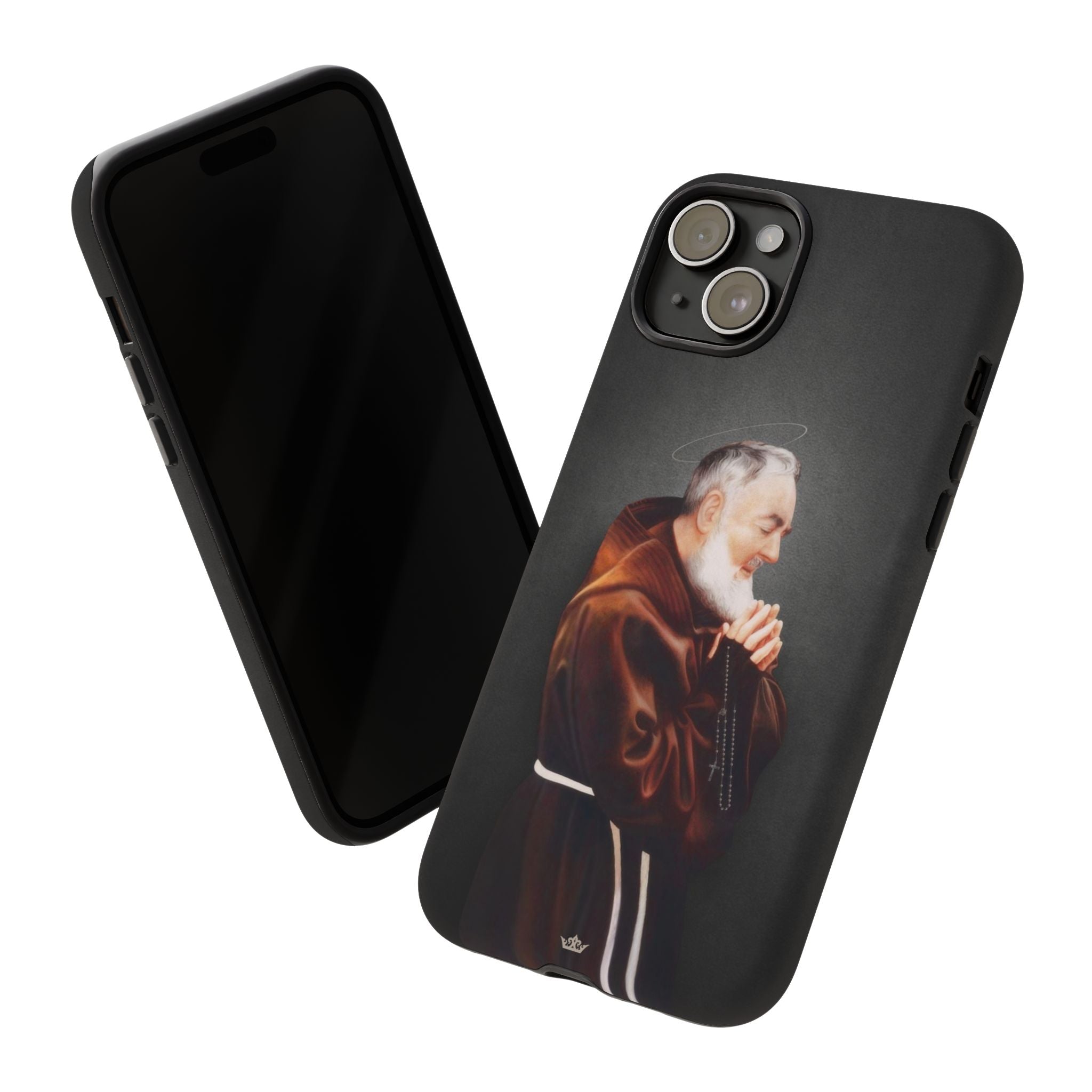 St. Padre Pio Hard Phone Case (Dark)