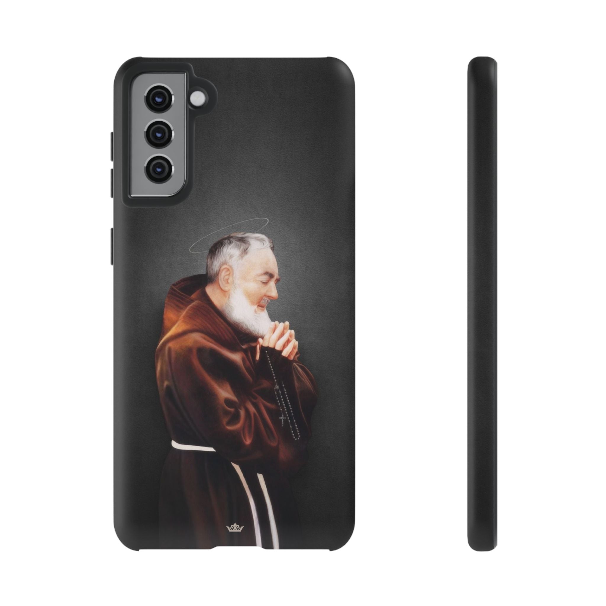 St. Padre Pio Hard Phone Case (Dark)