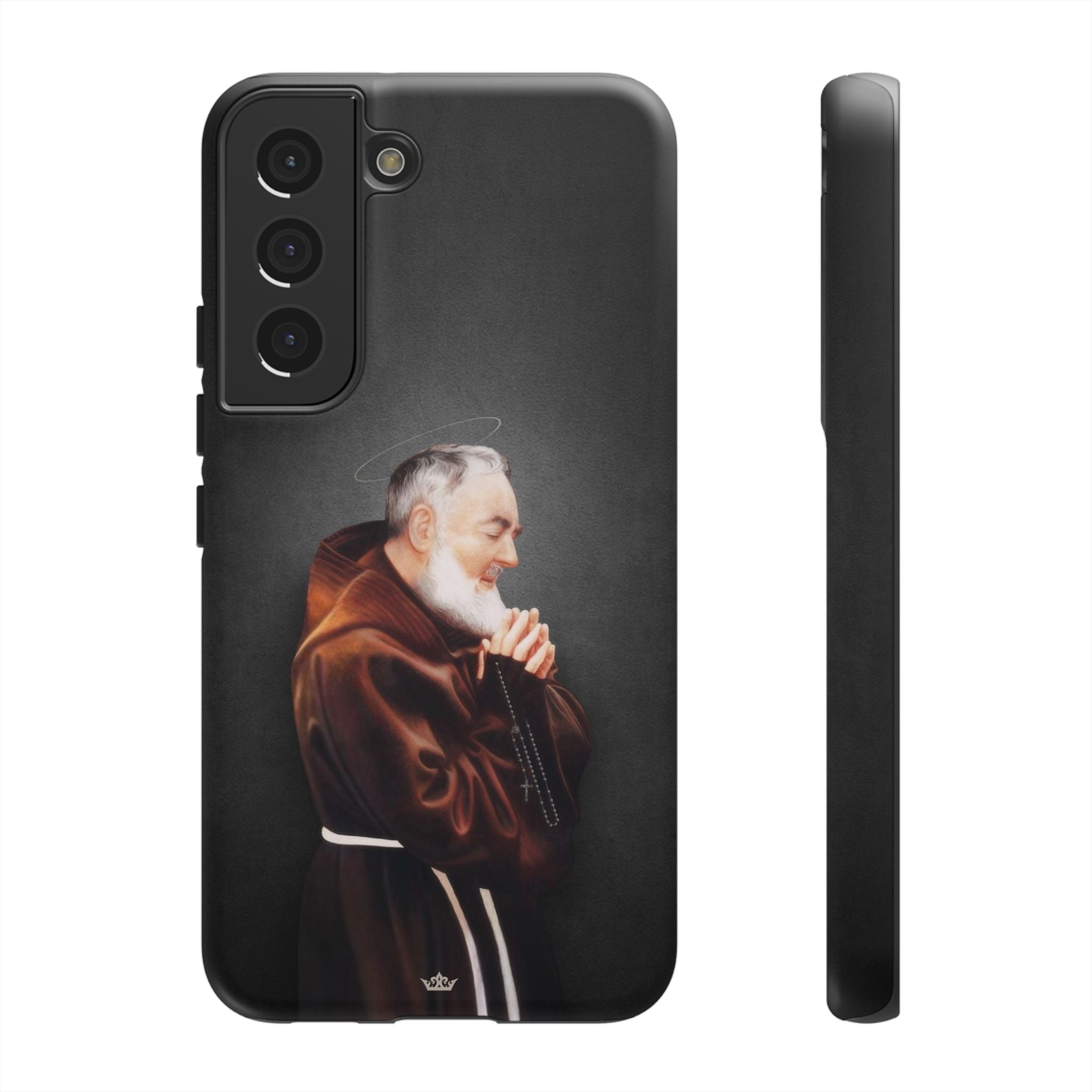 St. Padre Pio Hard Phone Case (Dark)