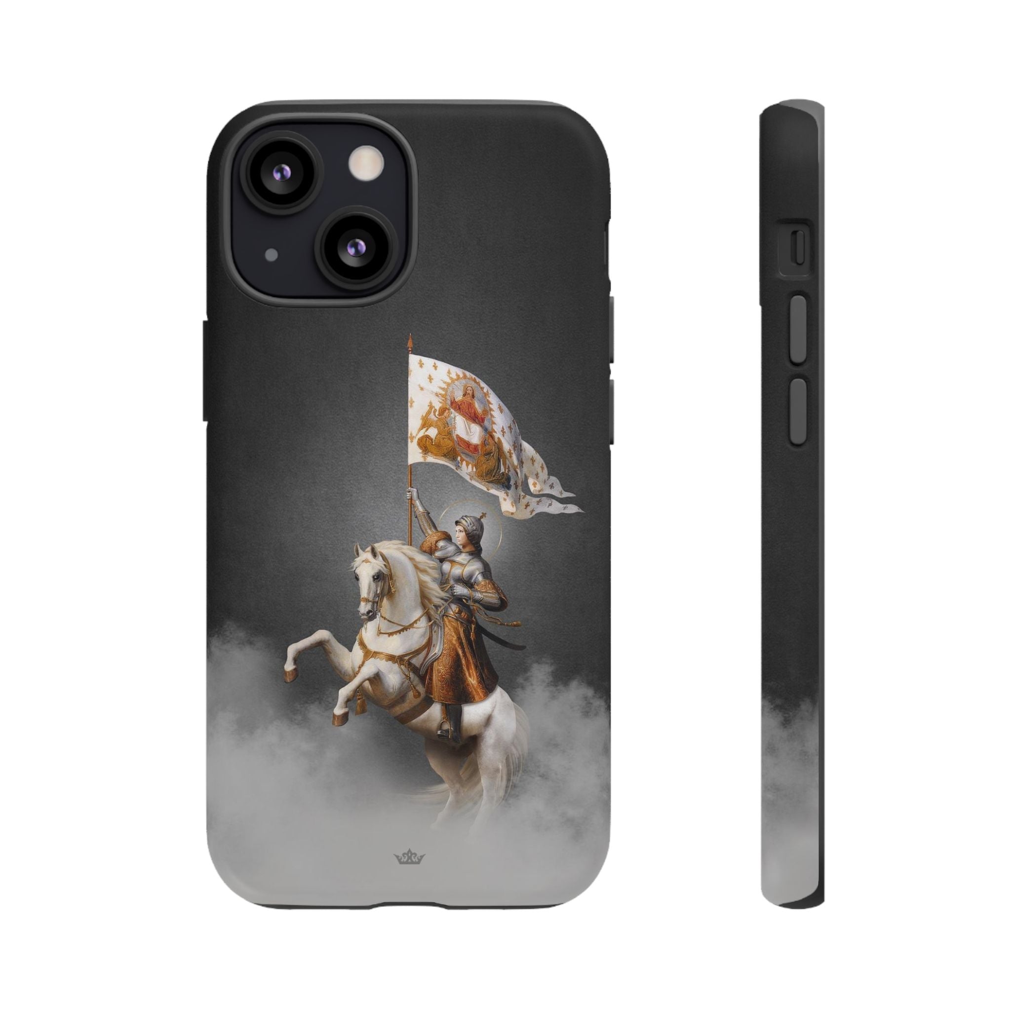 St. Joan of Arc in Battle Hard Phone Case (Dark)