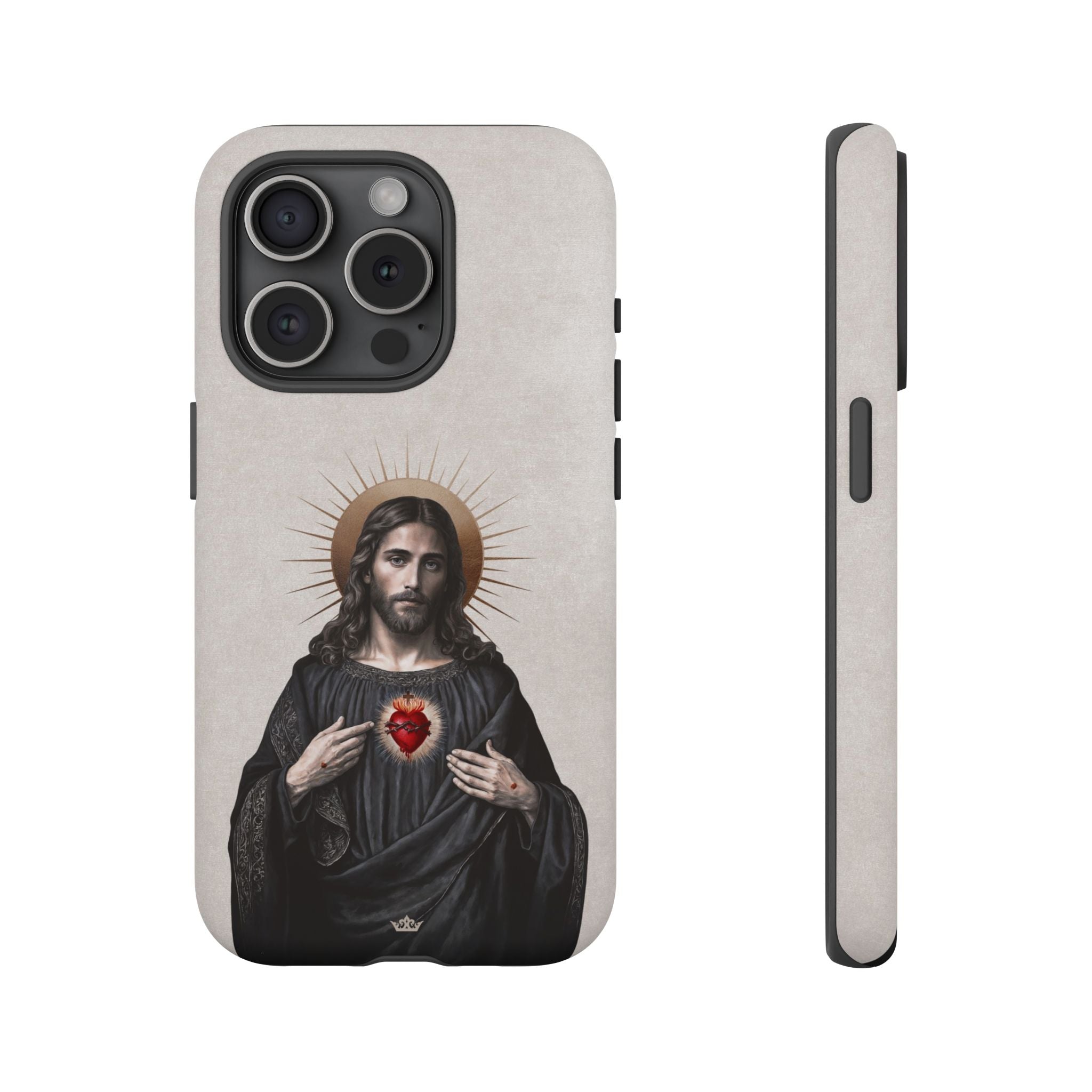 Sacred Heart of Jesus Hard Phone Case (Vintage Ivory)