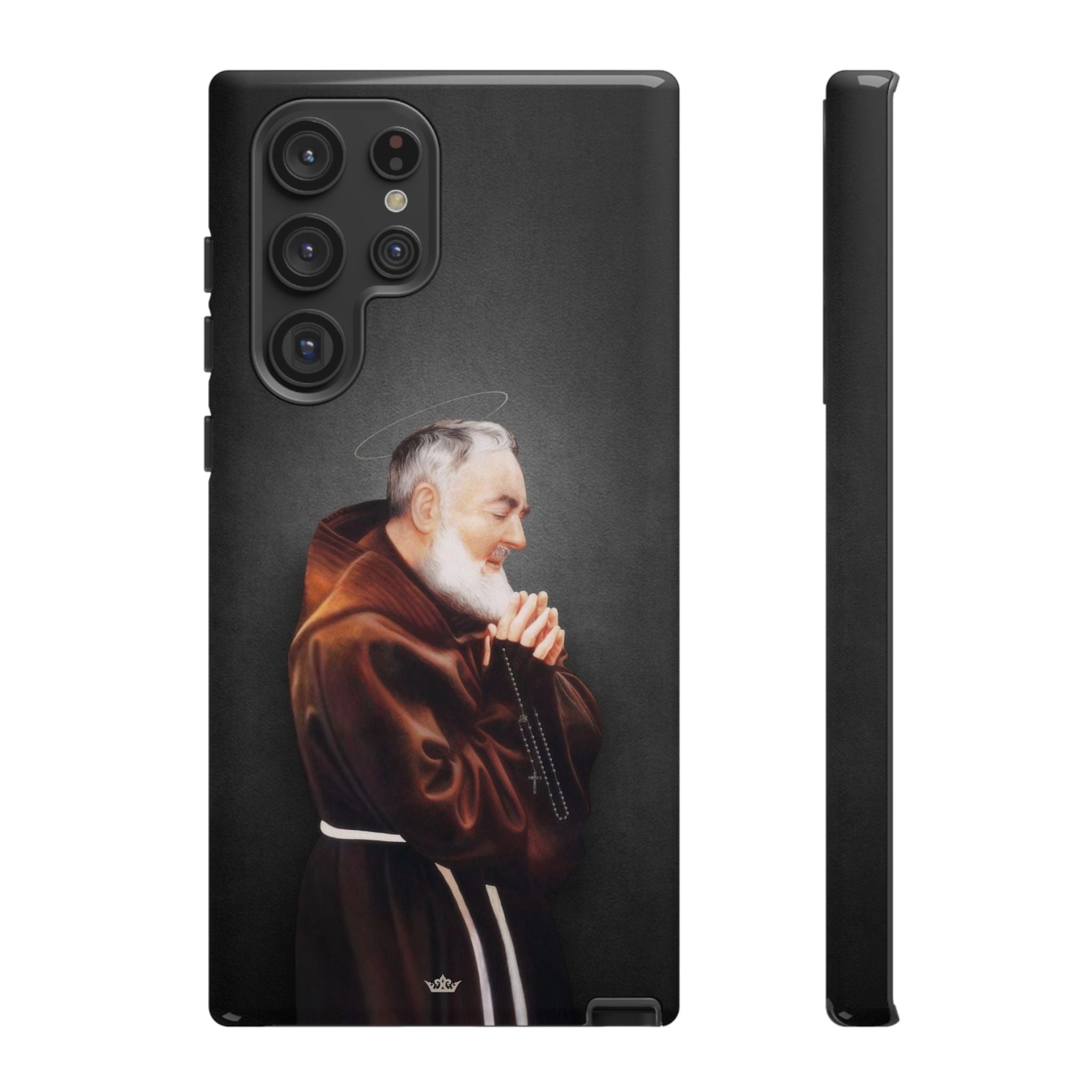 St. Padre Pio Hard Phone Case (Dark)