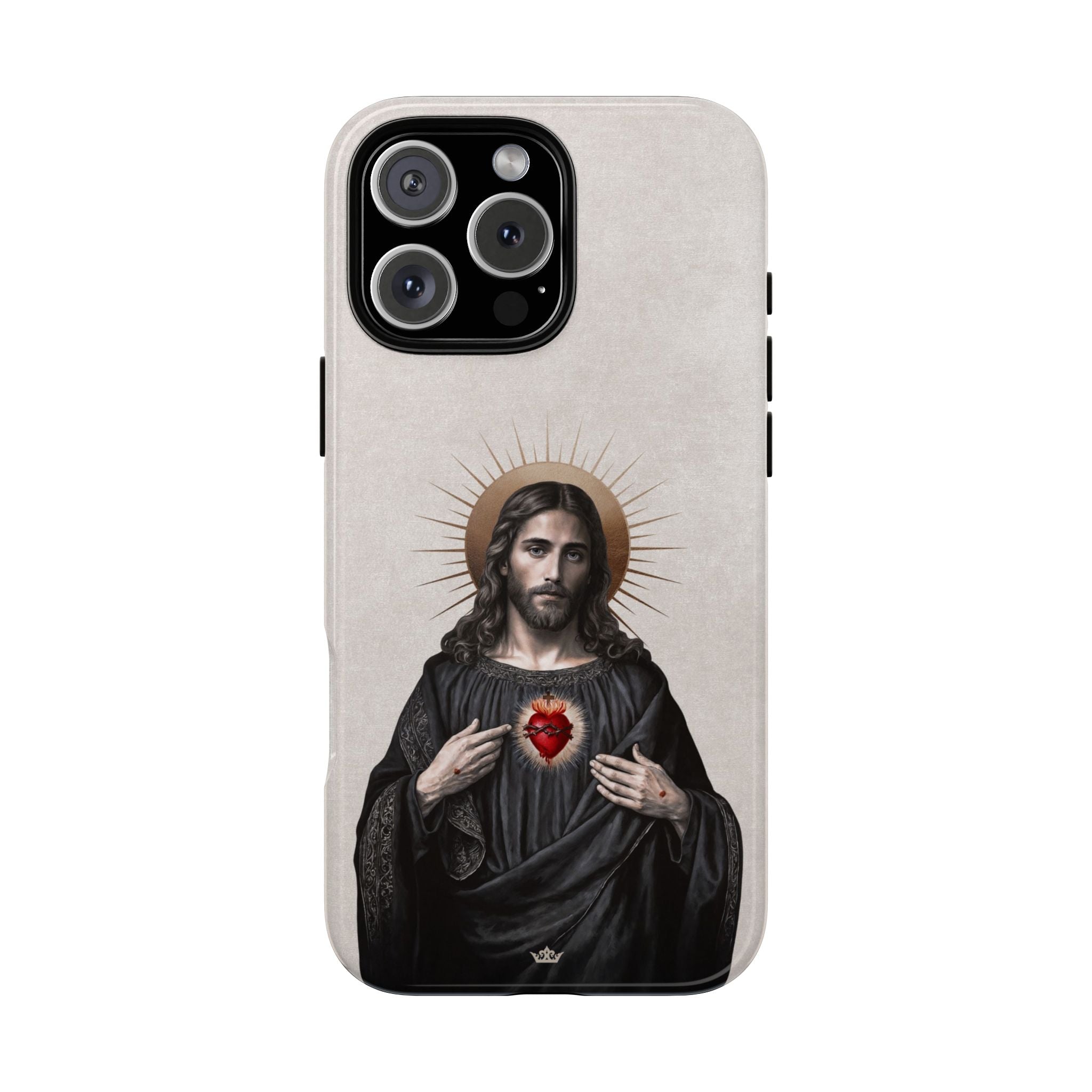 Sacred Heart of Jesus Hard Phone Case (Vintage Ivory)