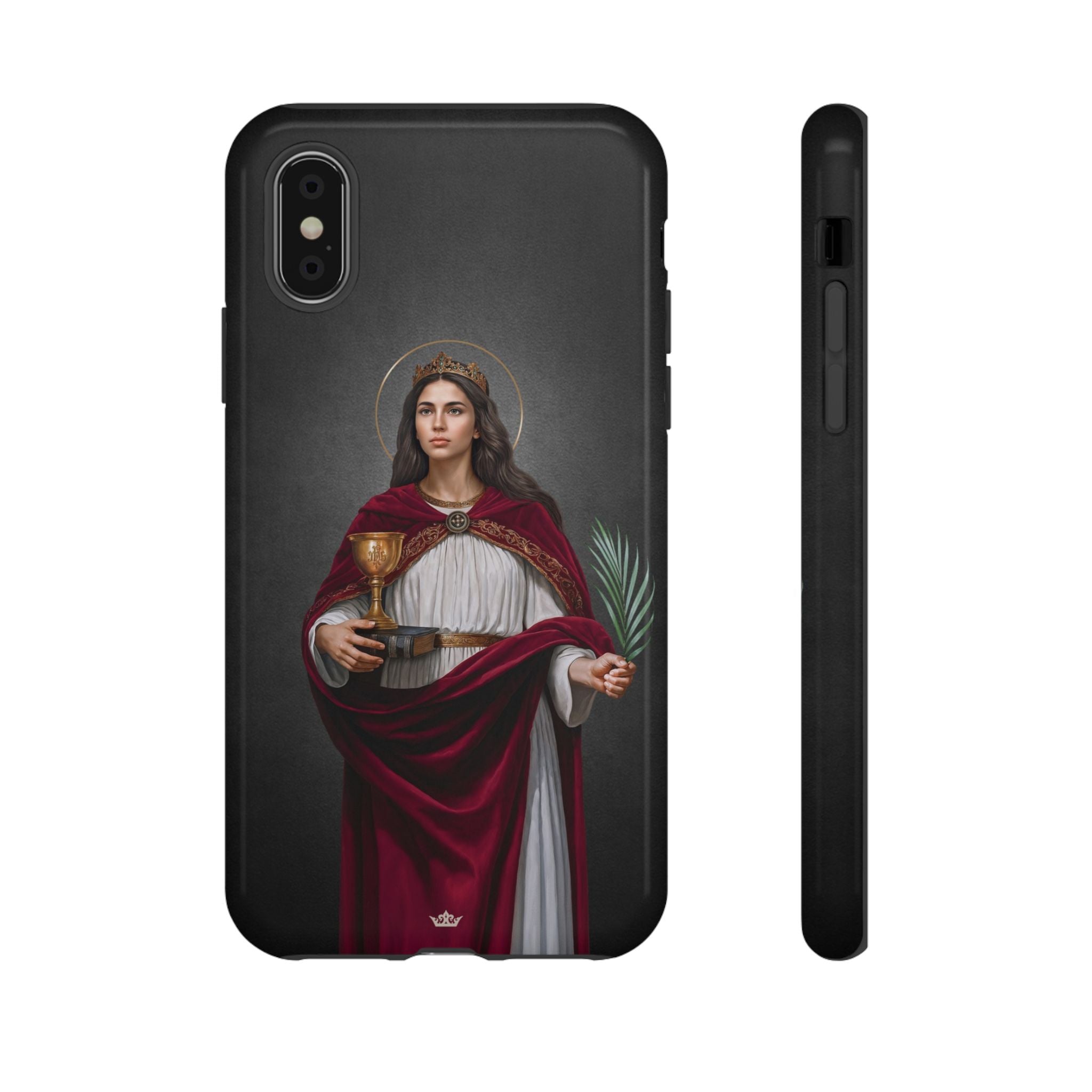 St. Barbara Hard Phone Case (Dark)