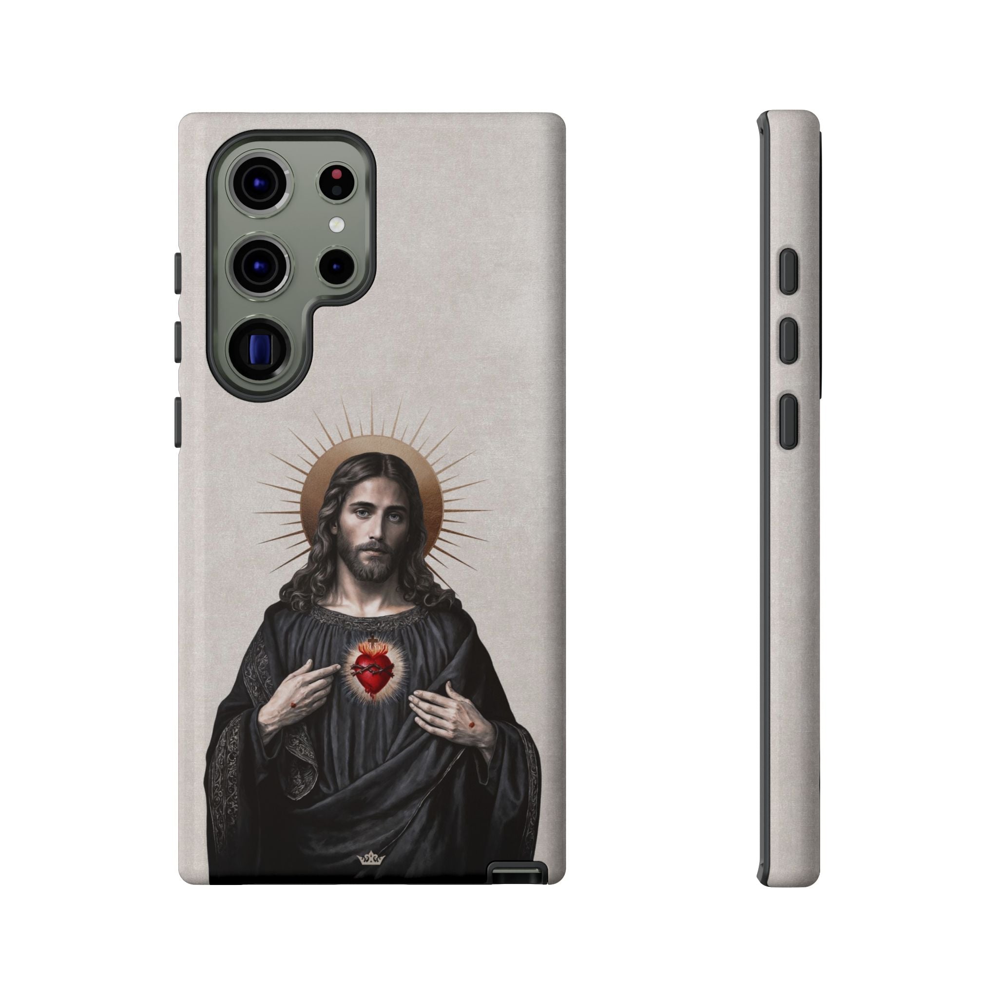 Sacred Heart of Jesus Hard Phone Case (Vintage Ivory)