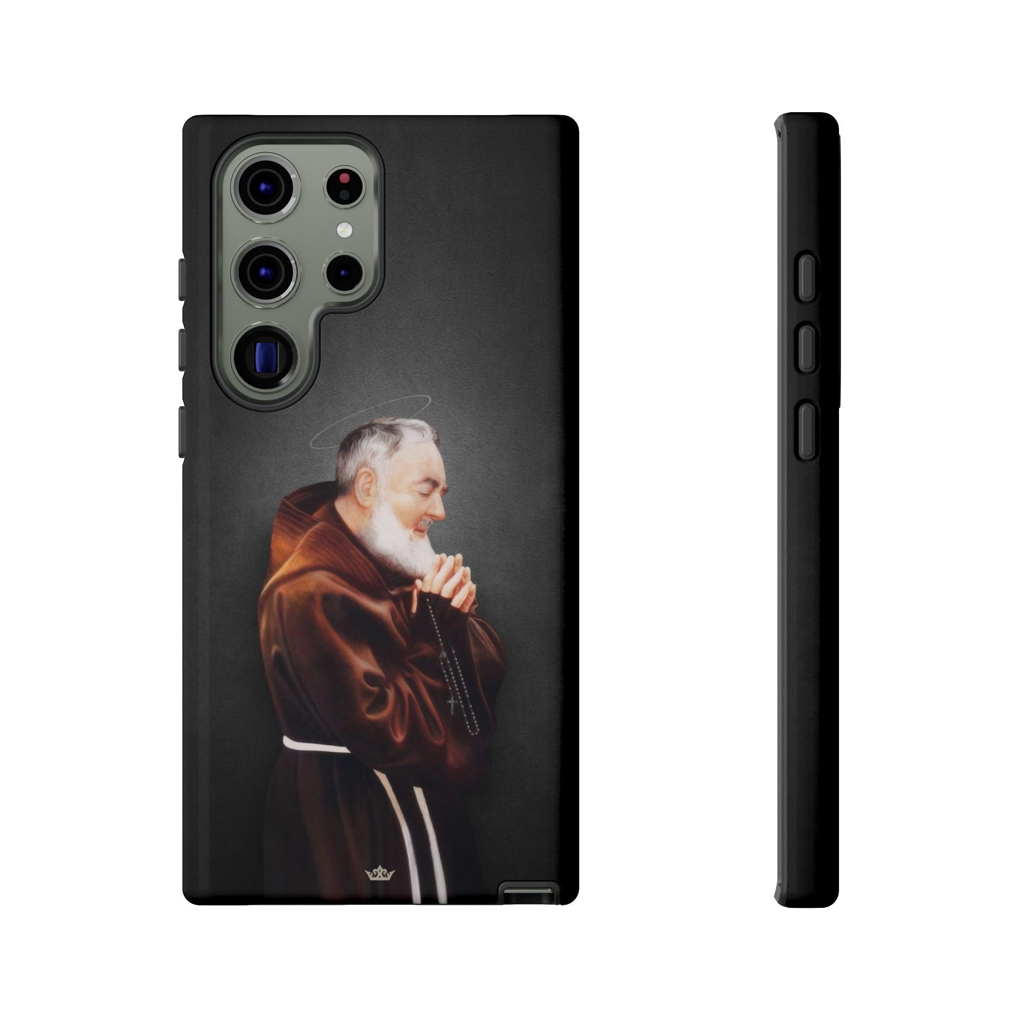 St. Padre Pio Hard Phone Case (Dark)