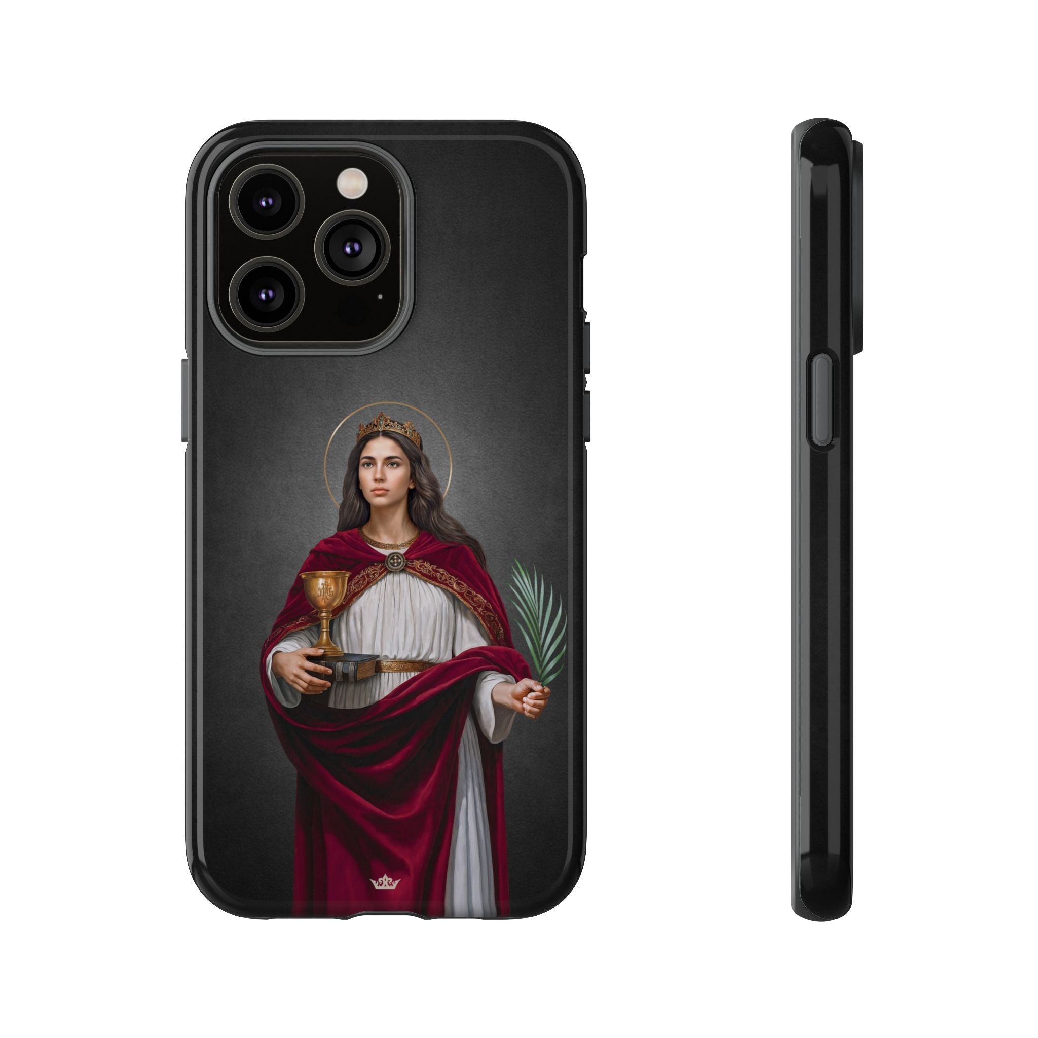 St. Barbara Hard Phone Case (Dark)