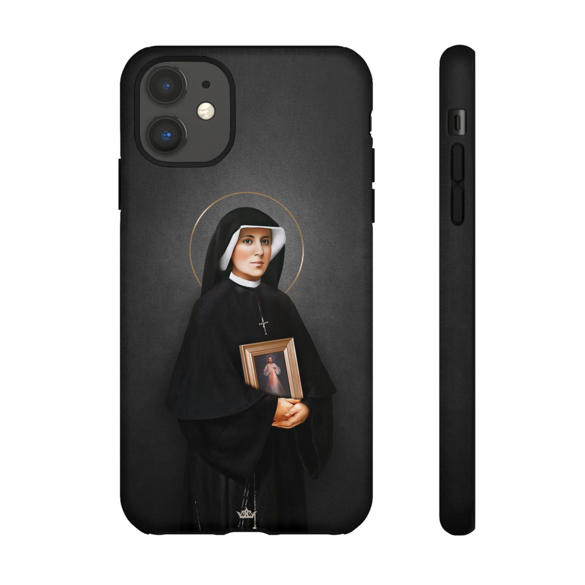 St. Faustina Hard Phone Case (Dark)