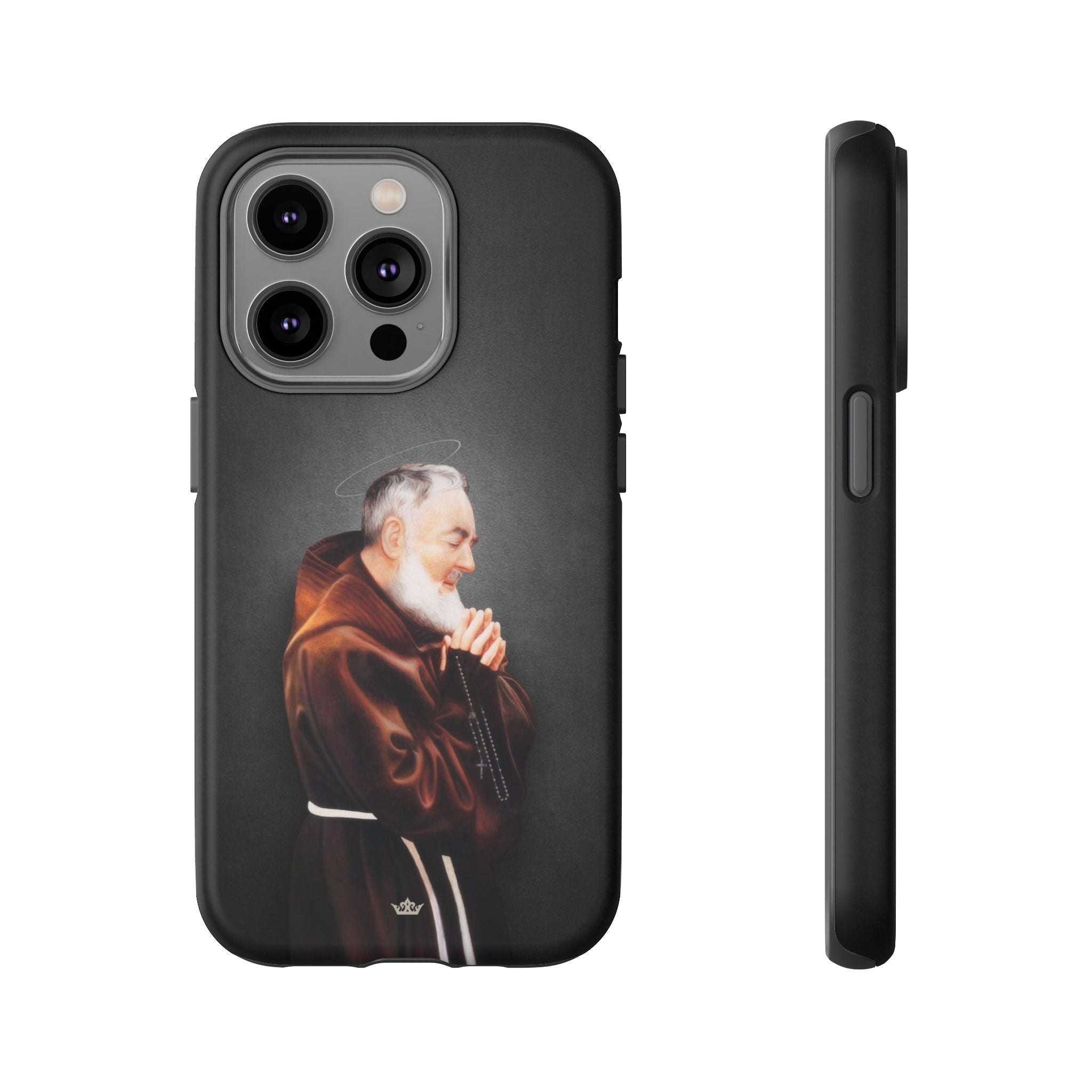 St. Padre Pio Hard Phone Case (Dark)