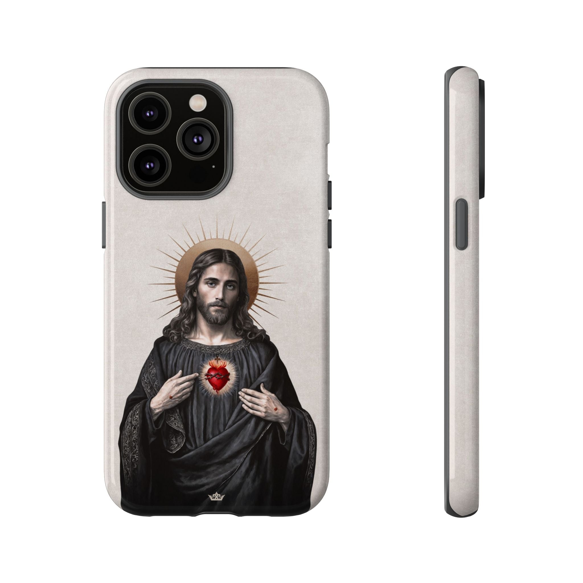 Sacred Heart of Jesus Hard Phone Case (Vintage Ivory)