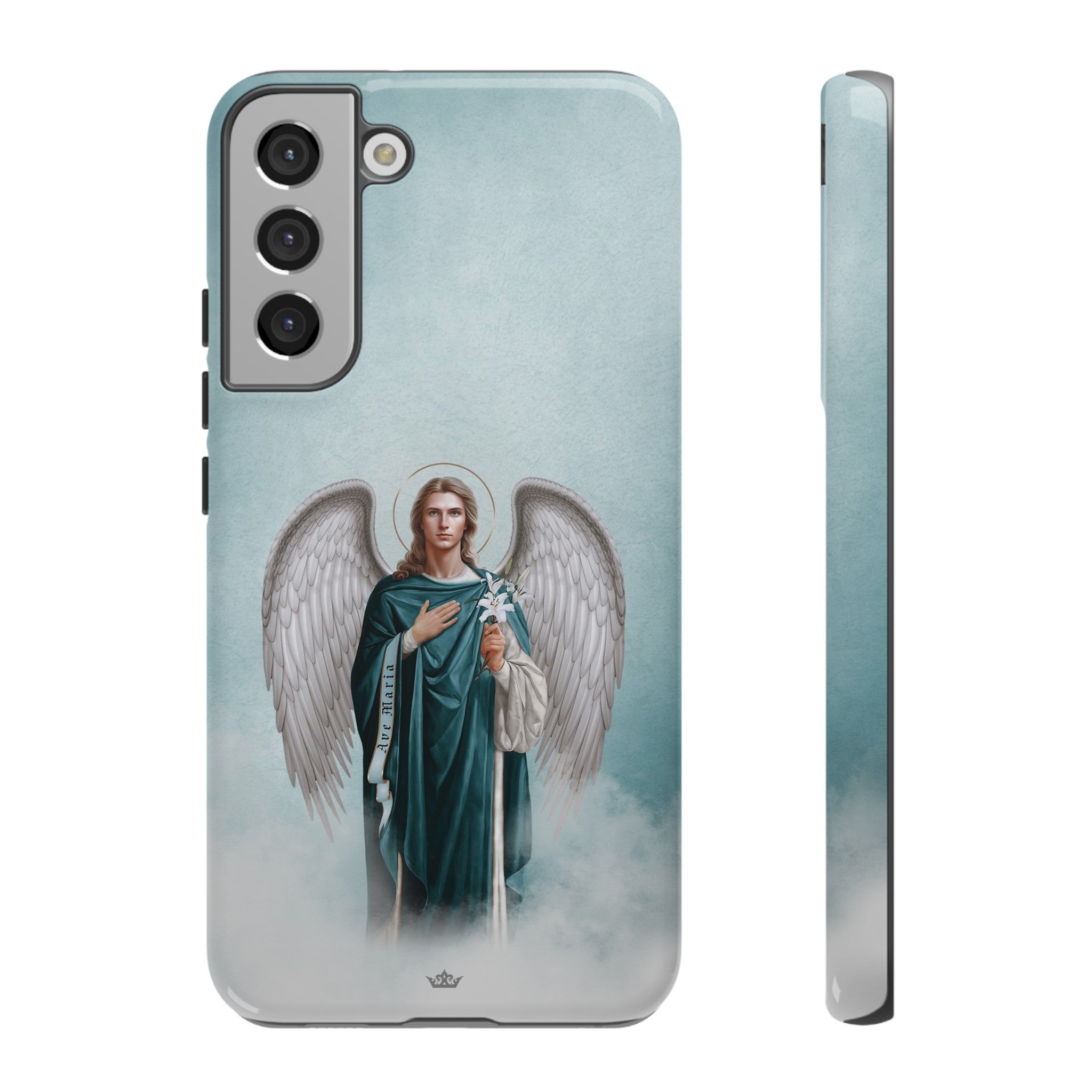 St. Gabriel the Archangel Hard Phone Case (Blue)