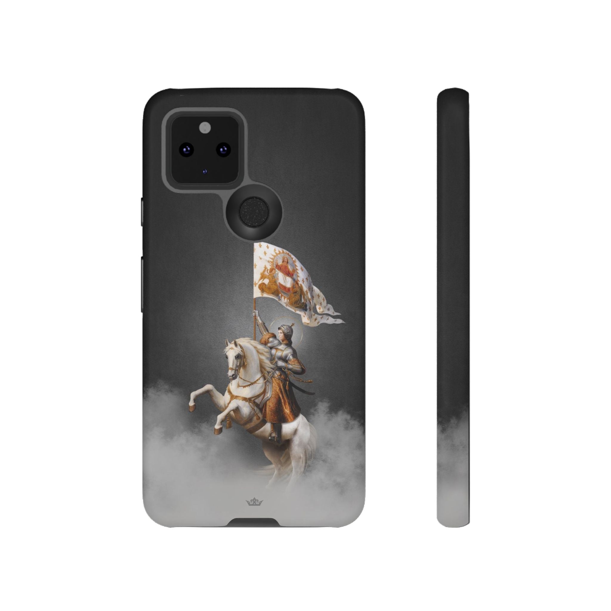 St. Joan of Arc in Battle Hard Phone Case (Dark)