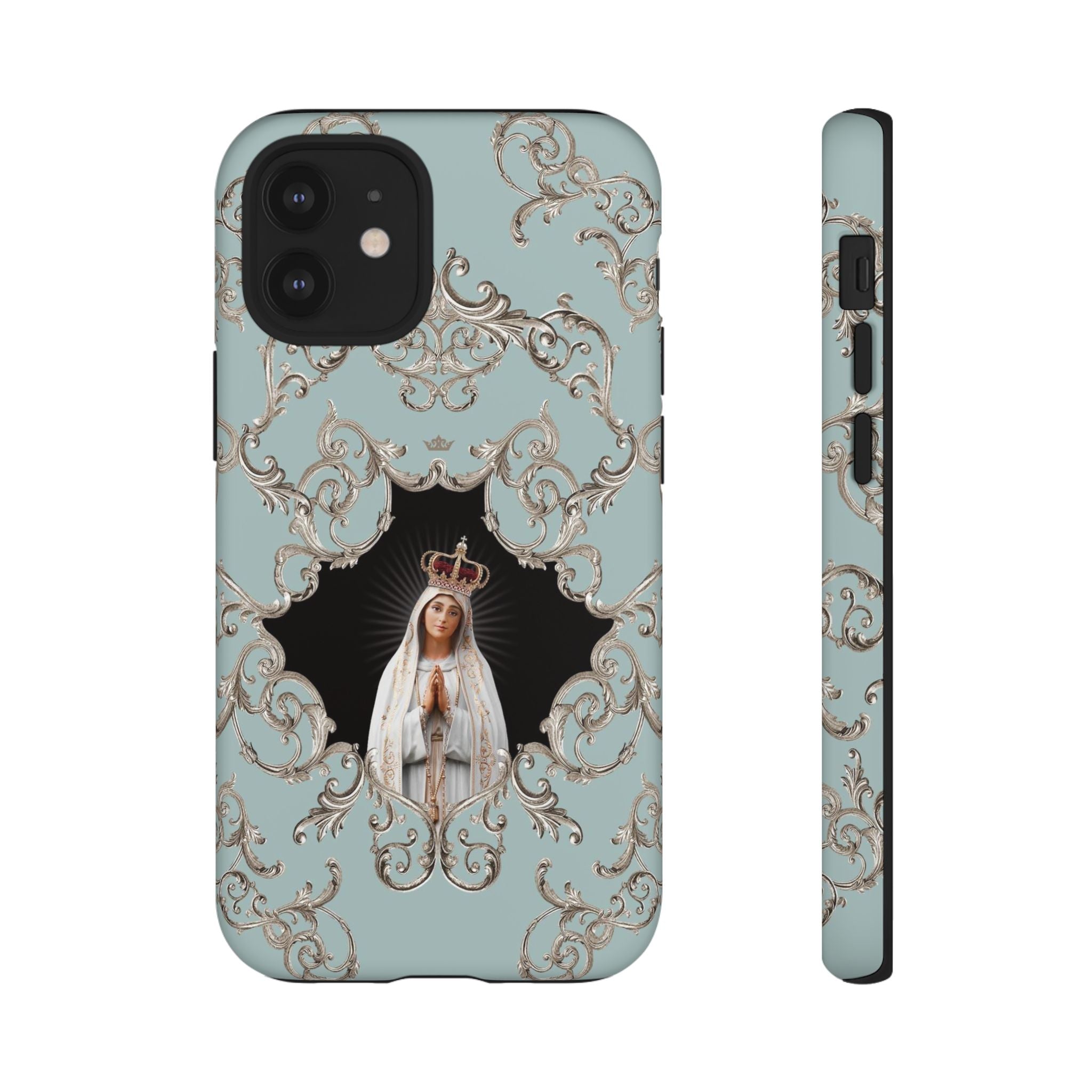 Our Lady of Fatima Hard Phone Case (Baroque Blue)