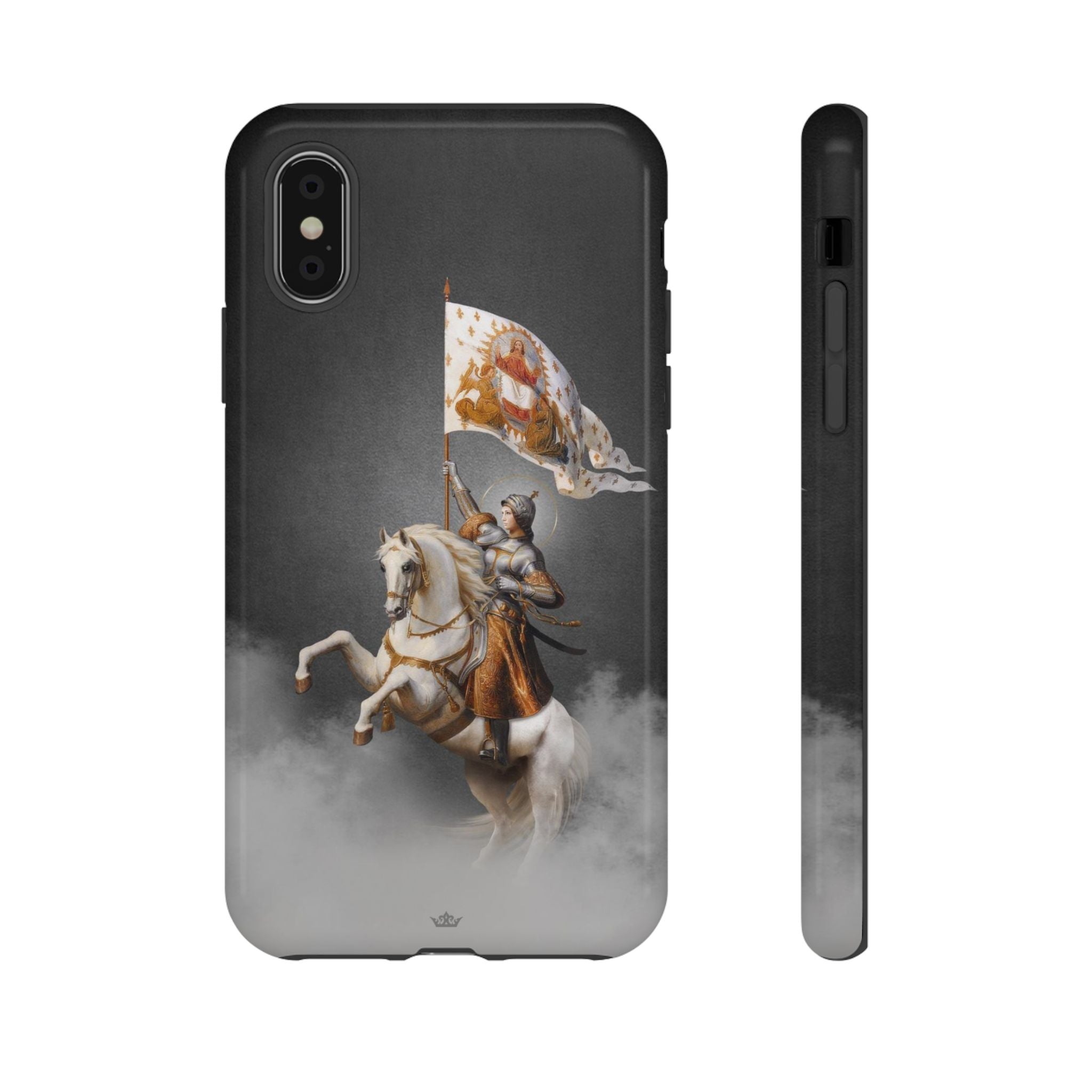 St. Joan of Arc in Battle Hard Phone Case (Dark)