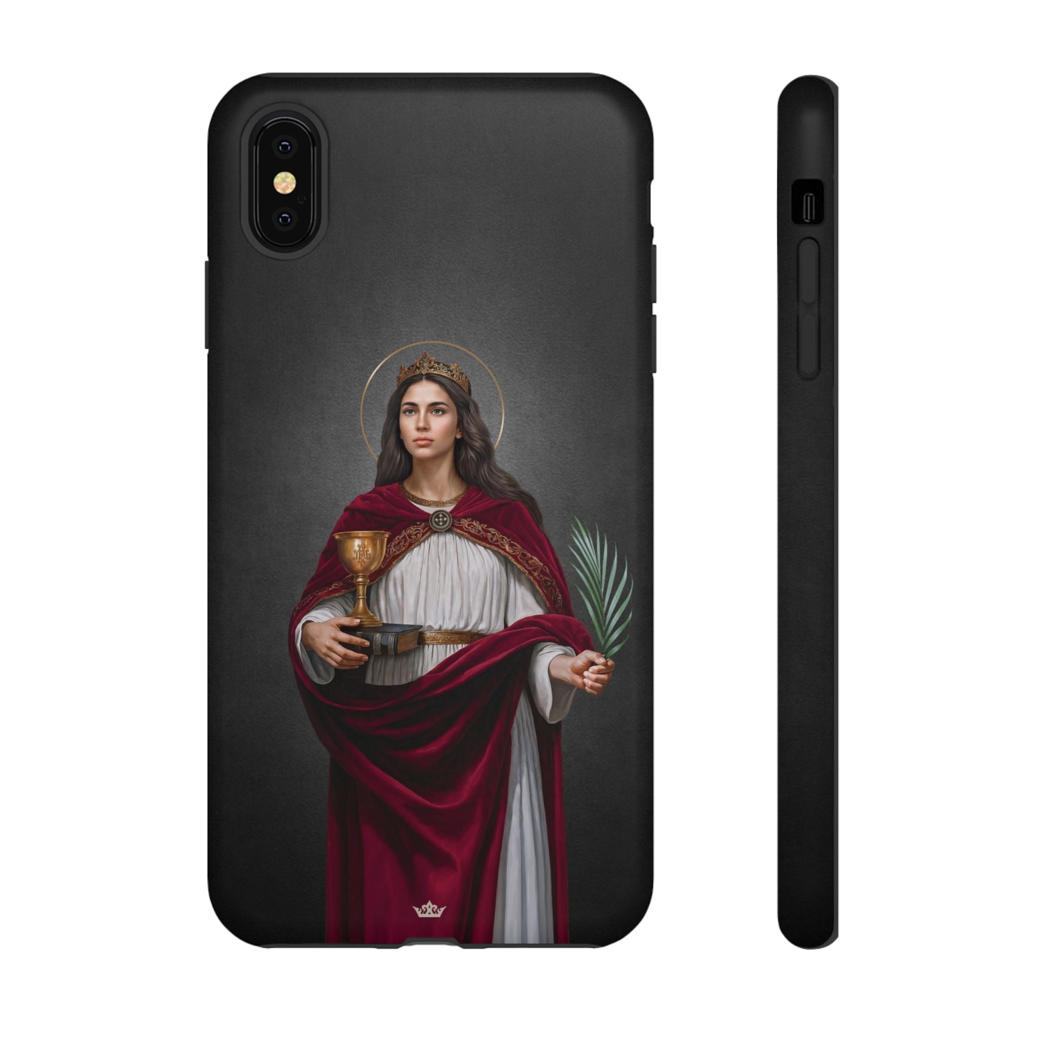 St. Barbara Hard Phone Case (Dark)