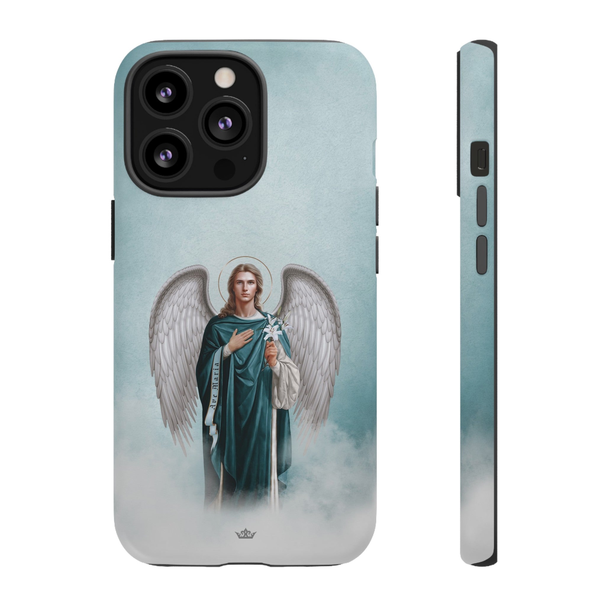 St. Gabriel the Archangel Hard Phone Case (Blue)