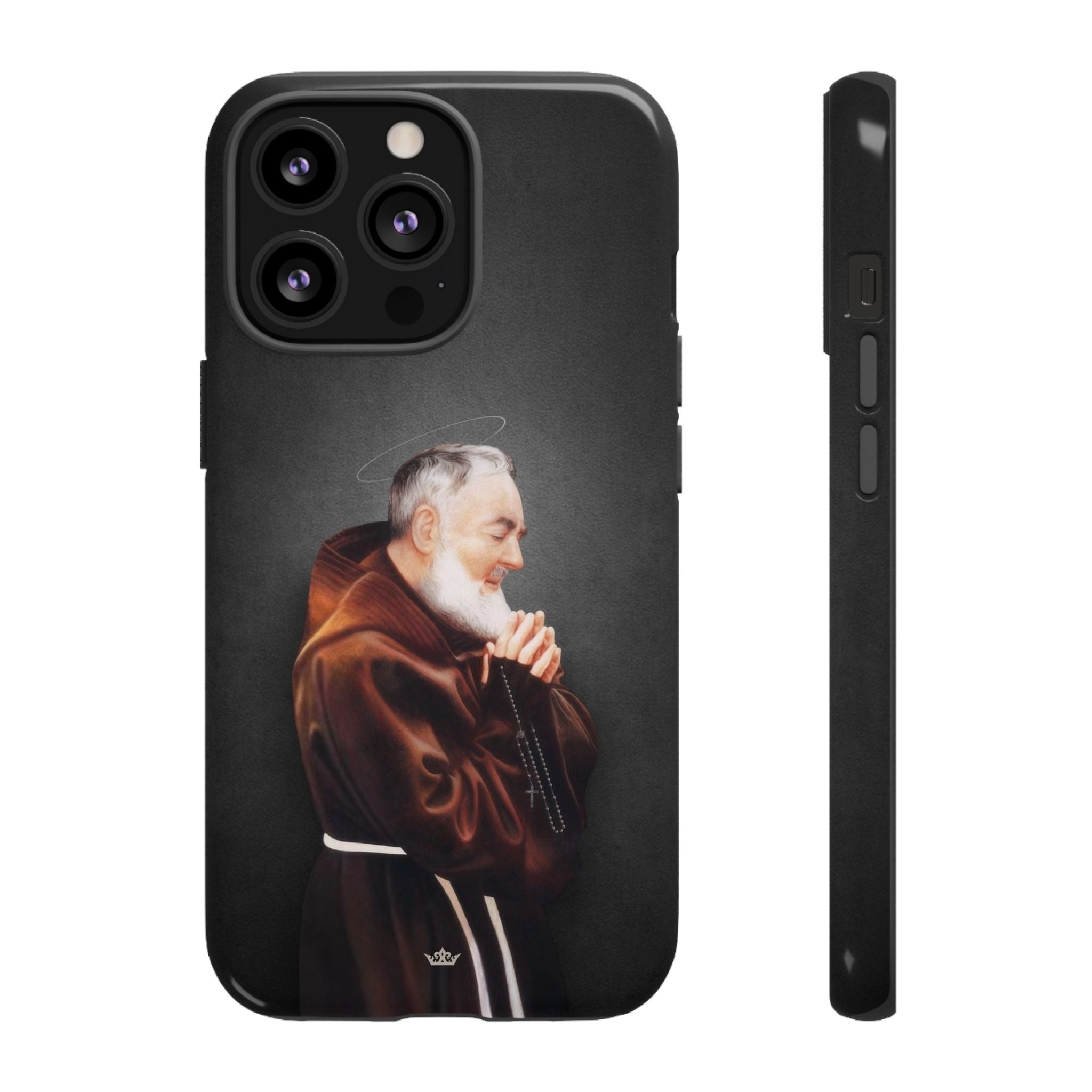 St. Padre Pio Hard Phone Case (Dark)