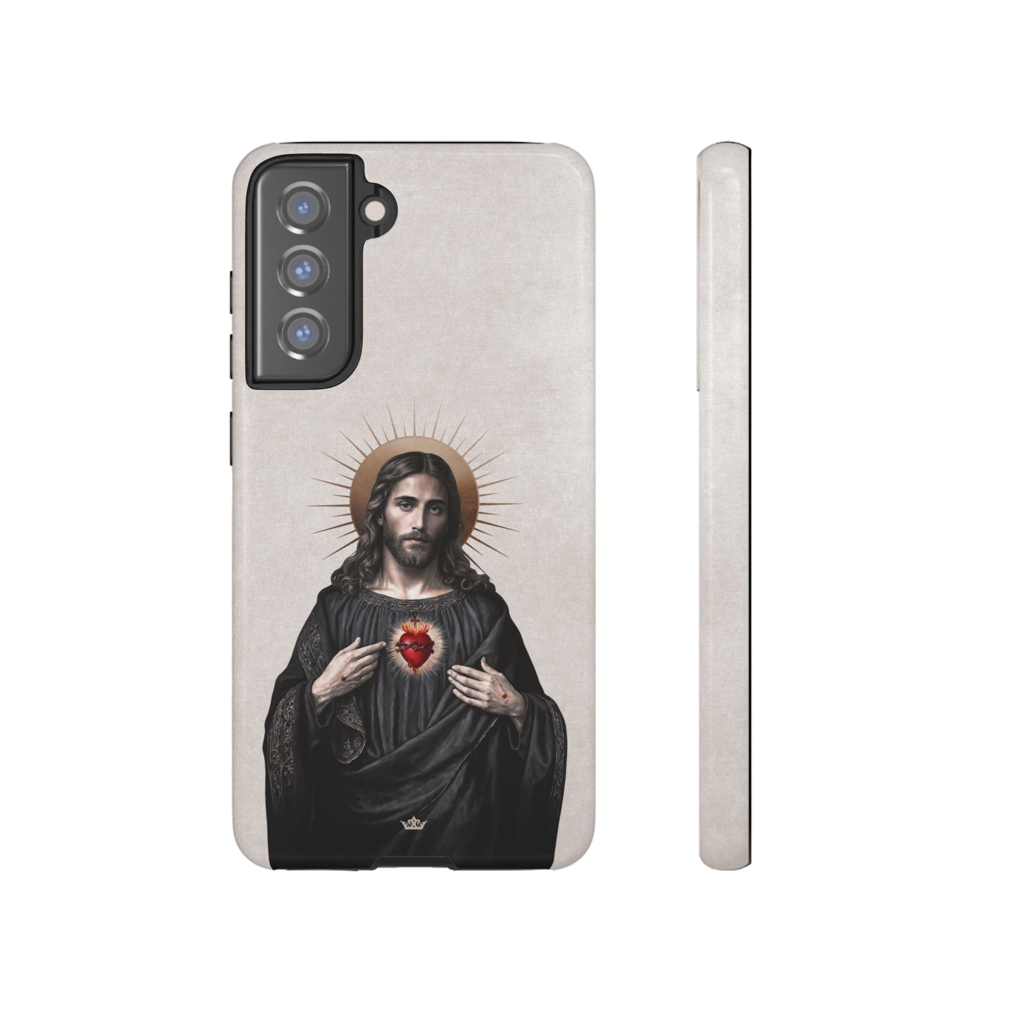 Sacred Heart of Jesus Hard Phone Case (Vintage Ivory)