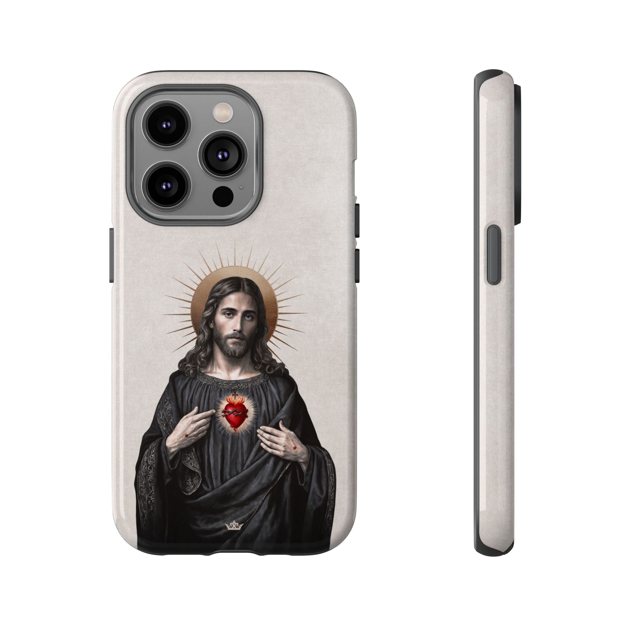 Sacred Heart of Jesus Hard Phone Case (Vintage Ivory)