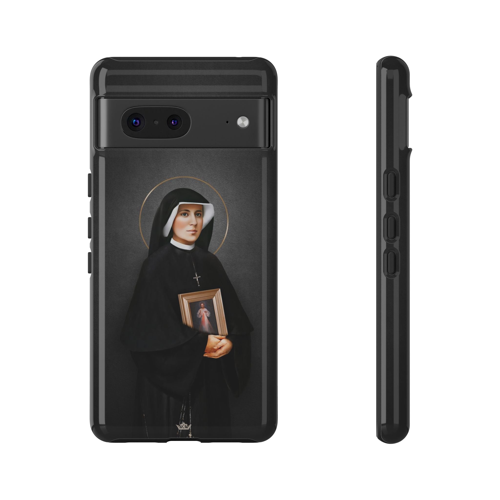 St. Faustina Hard Phone Case (Dark)