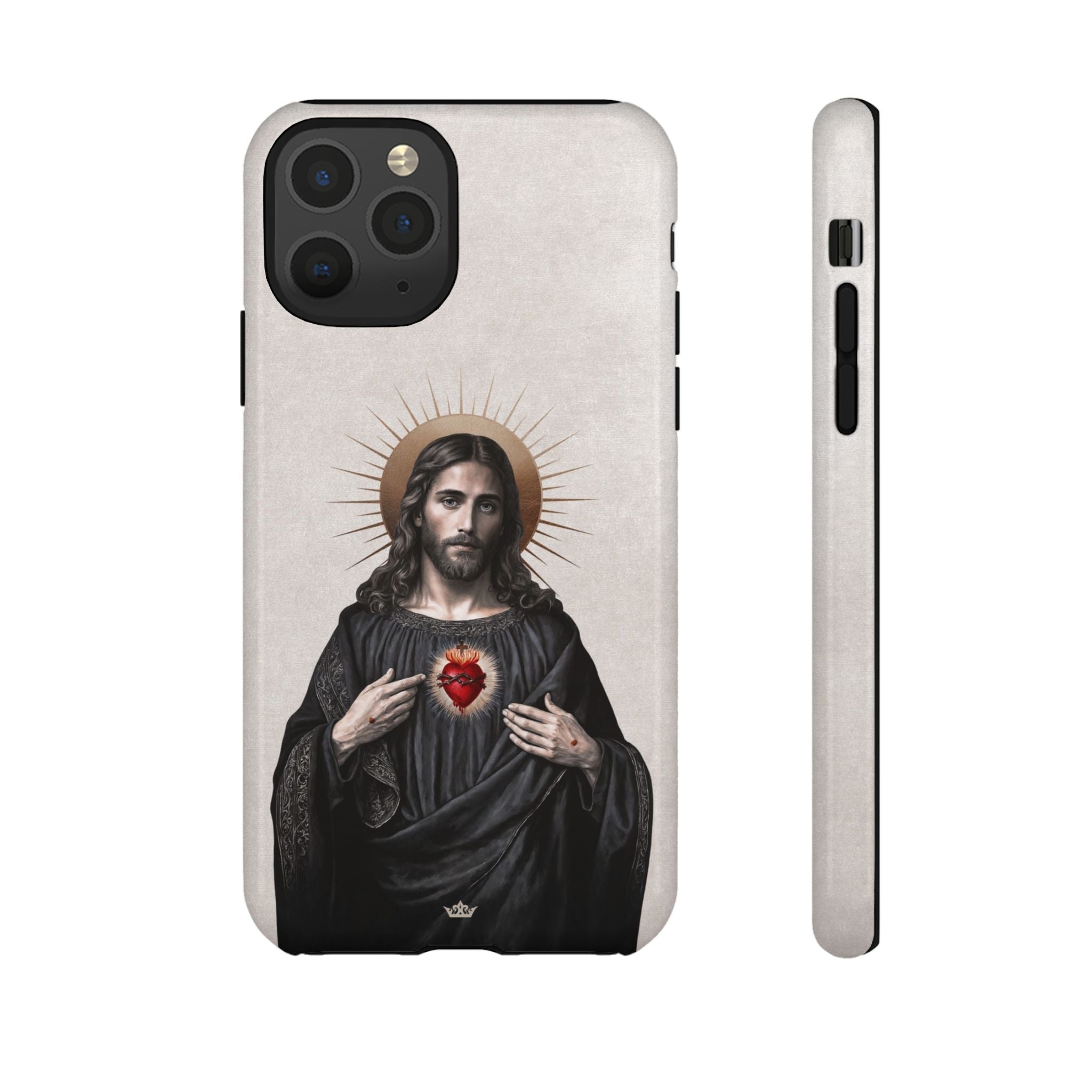 Sacred Heart of Jesus Hard Phone Case (Vintage Ivory)