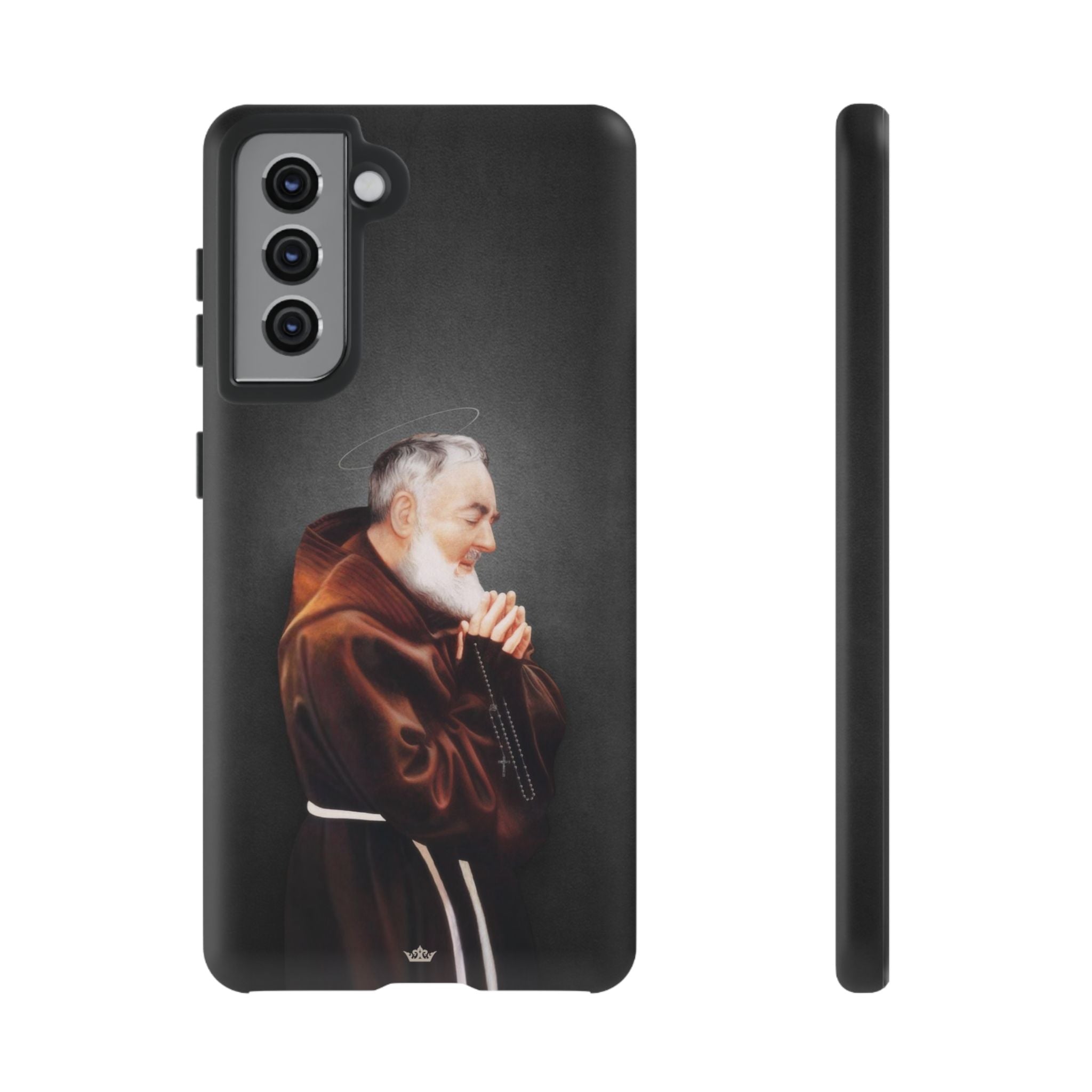 St. Padre Pio Hard Phone Case (Dark)