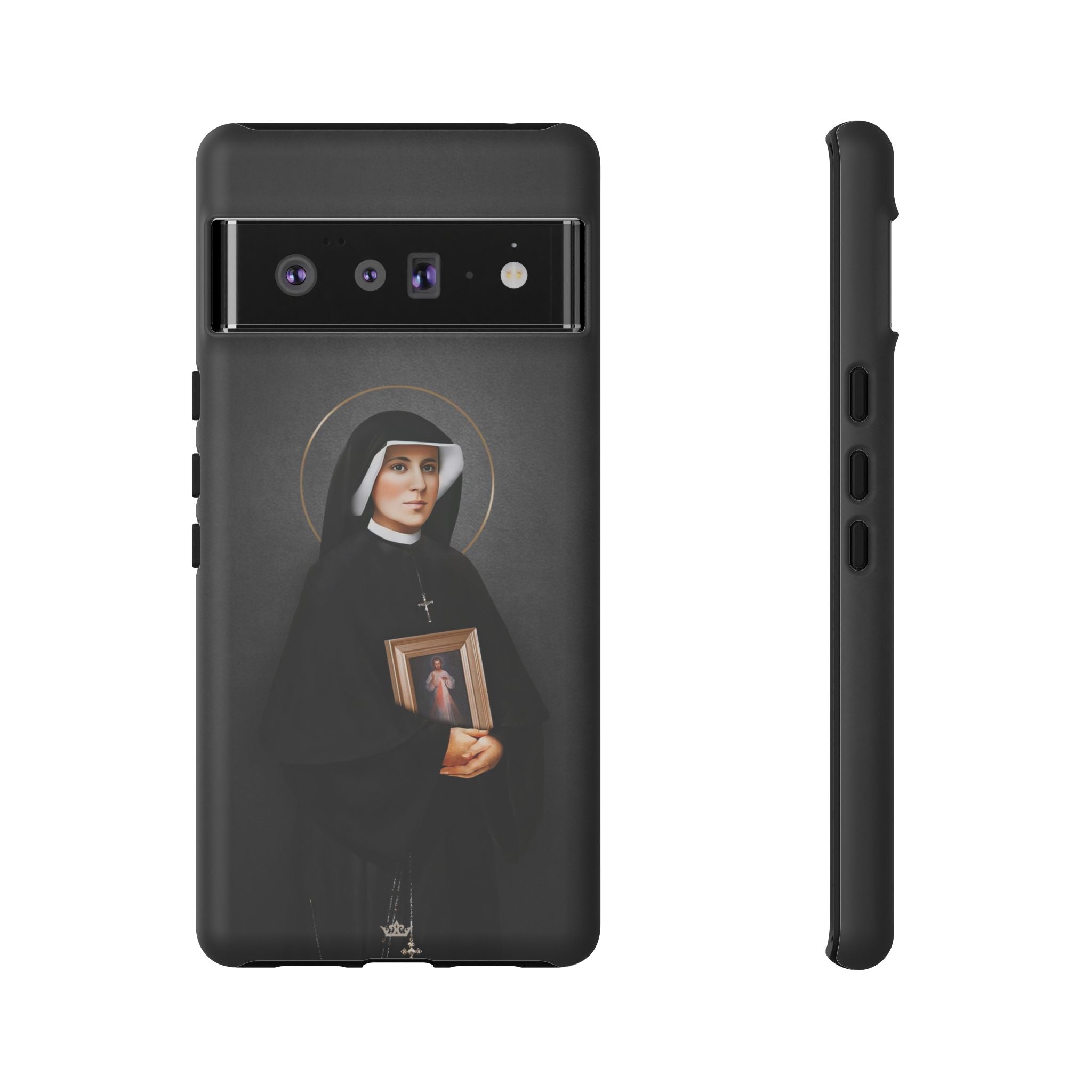 St. Faustina Hard Phone Case (Dark)