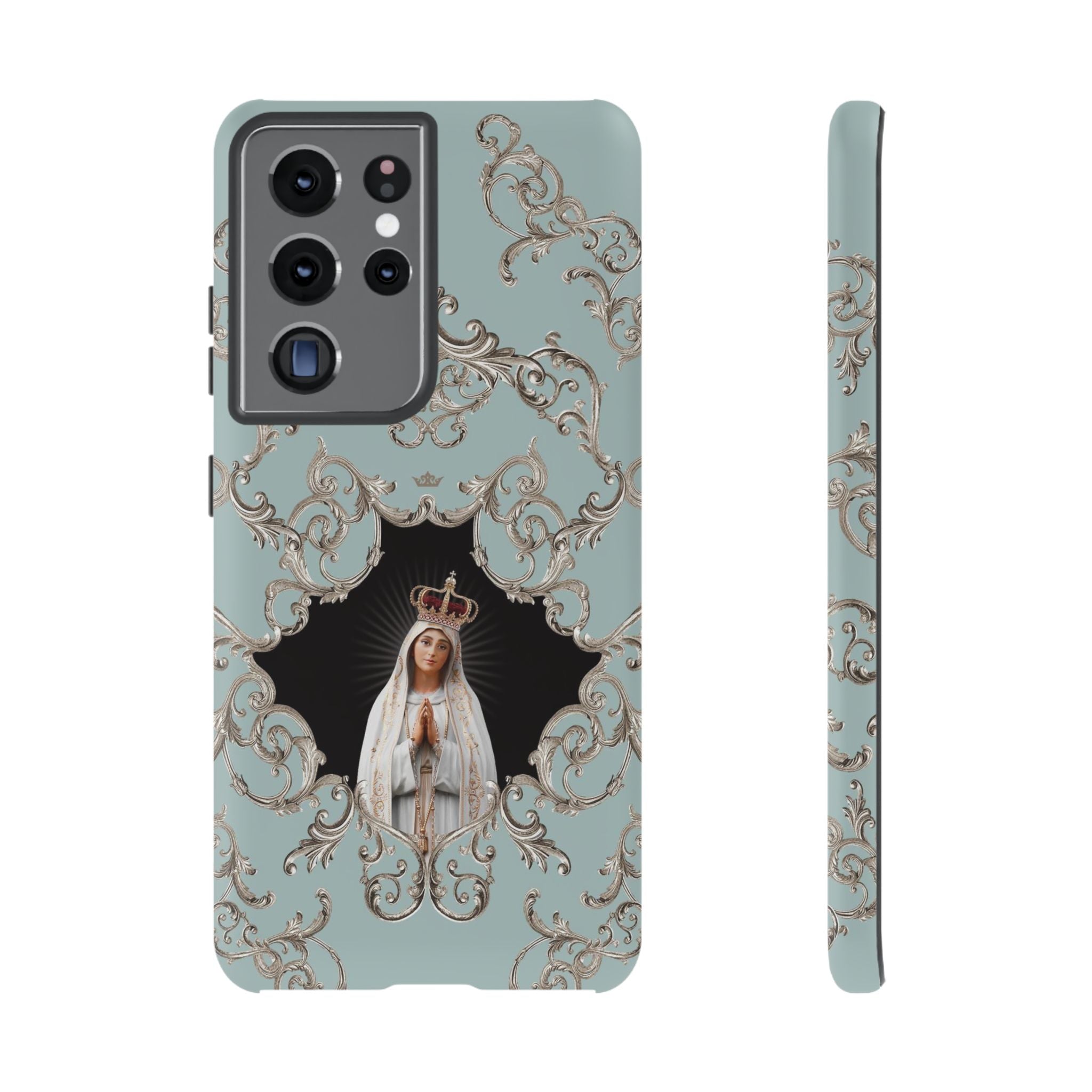 Our Lady of Fatima Hard Phone Case (Baroque Blue)