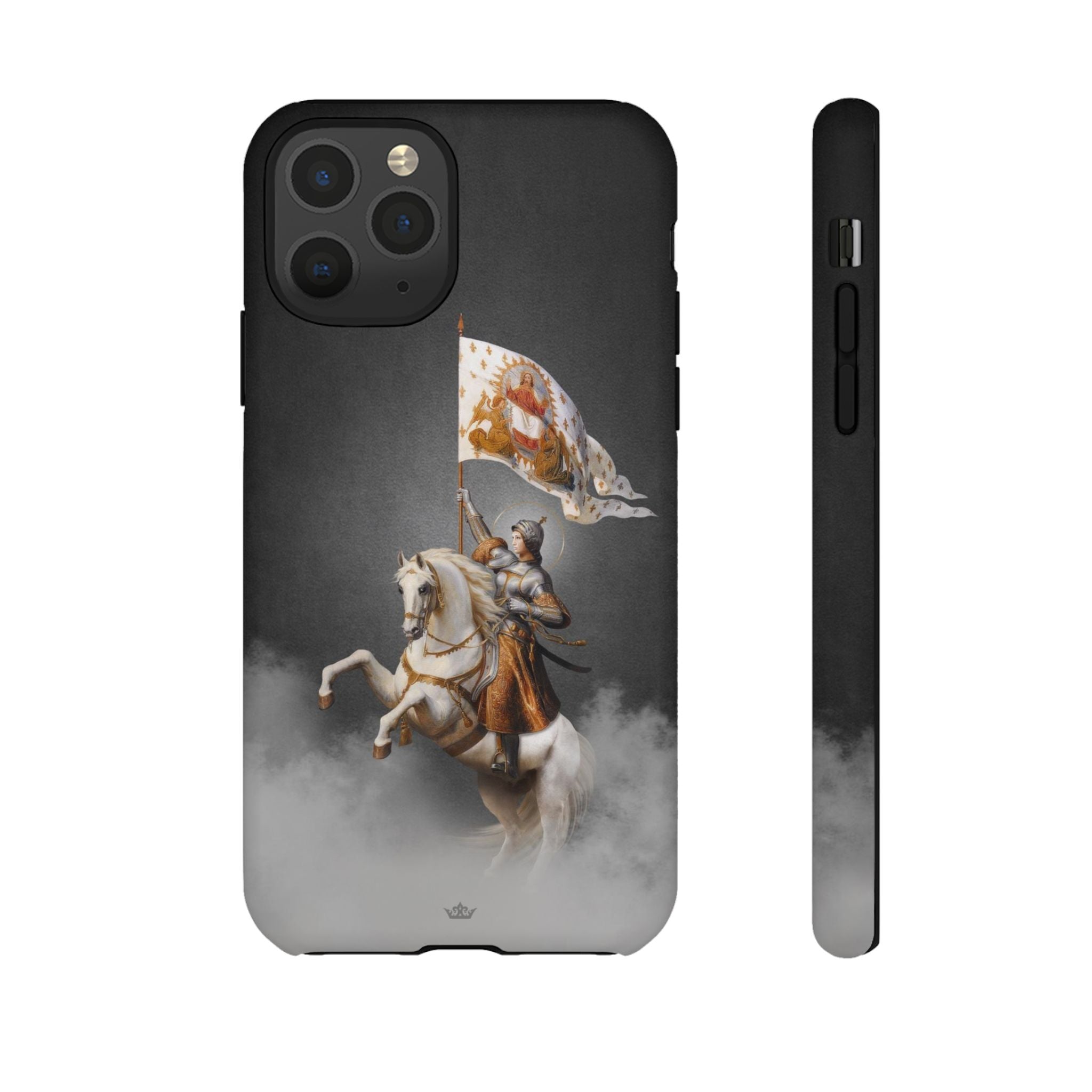 St. Joan of Arc in Battle Hard Phone Case (Dark)