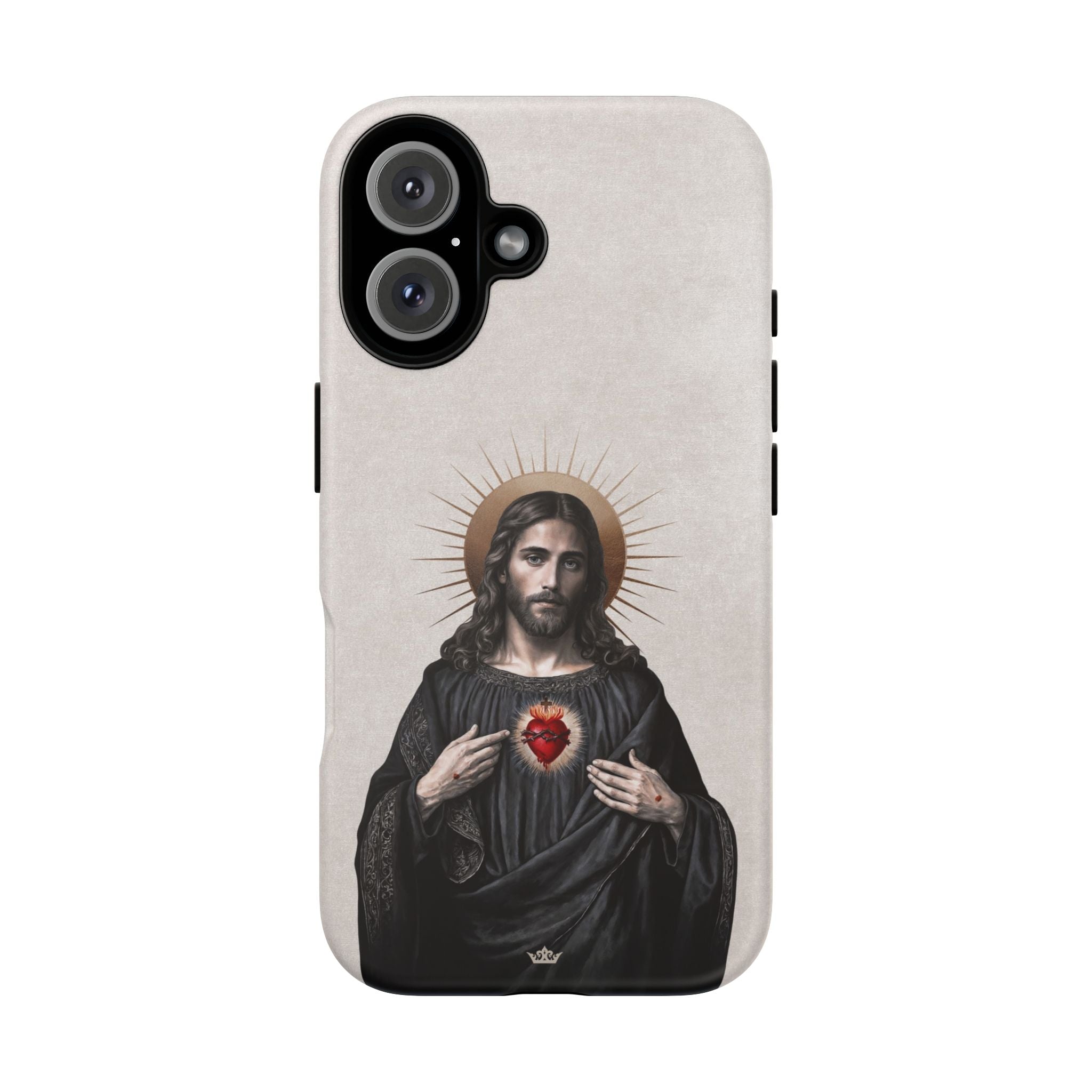 Sacred Heart of Jesus Hard Phone Case (Vintage Ivory)