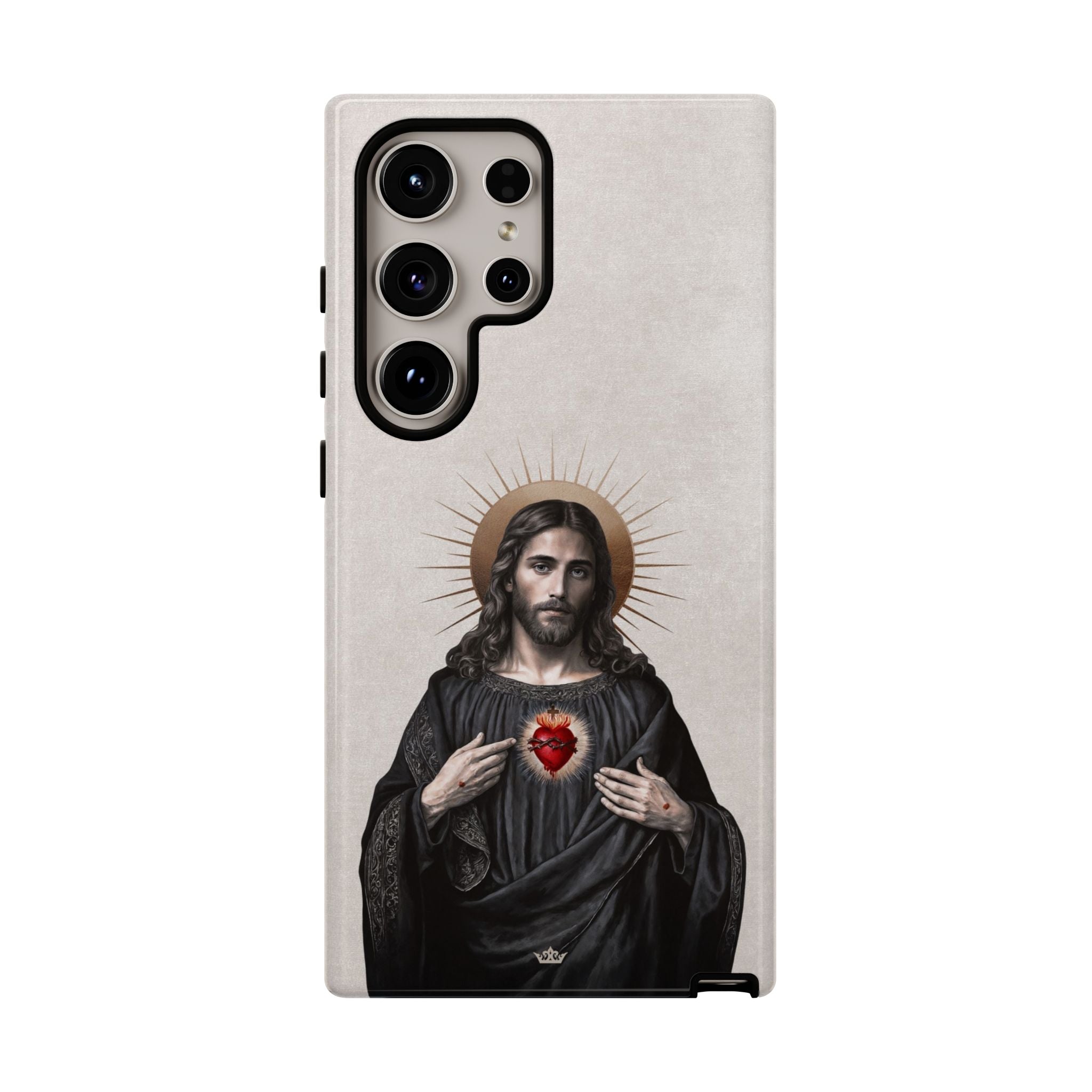 Sacred Heart of Jesus Hard Phone Case (Vintage Ivory)