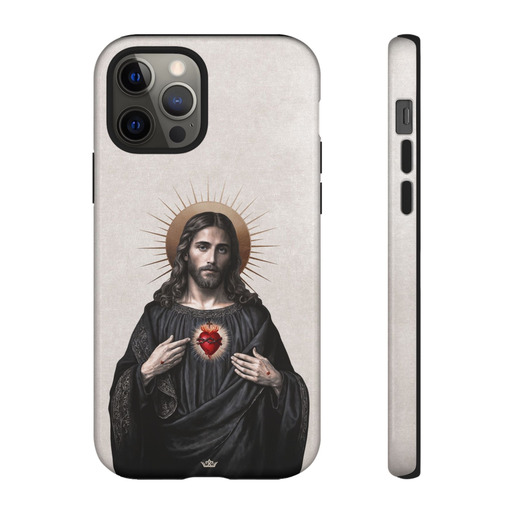 Sacred Heart of Jesus Hard Phone Case (Vintage Ivory)