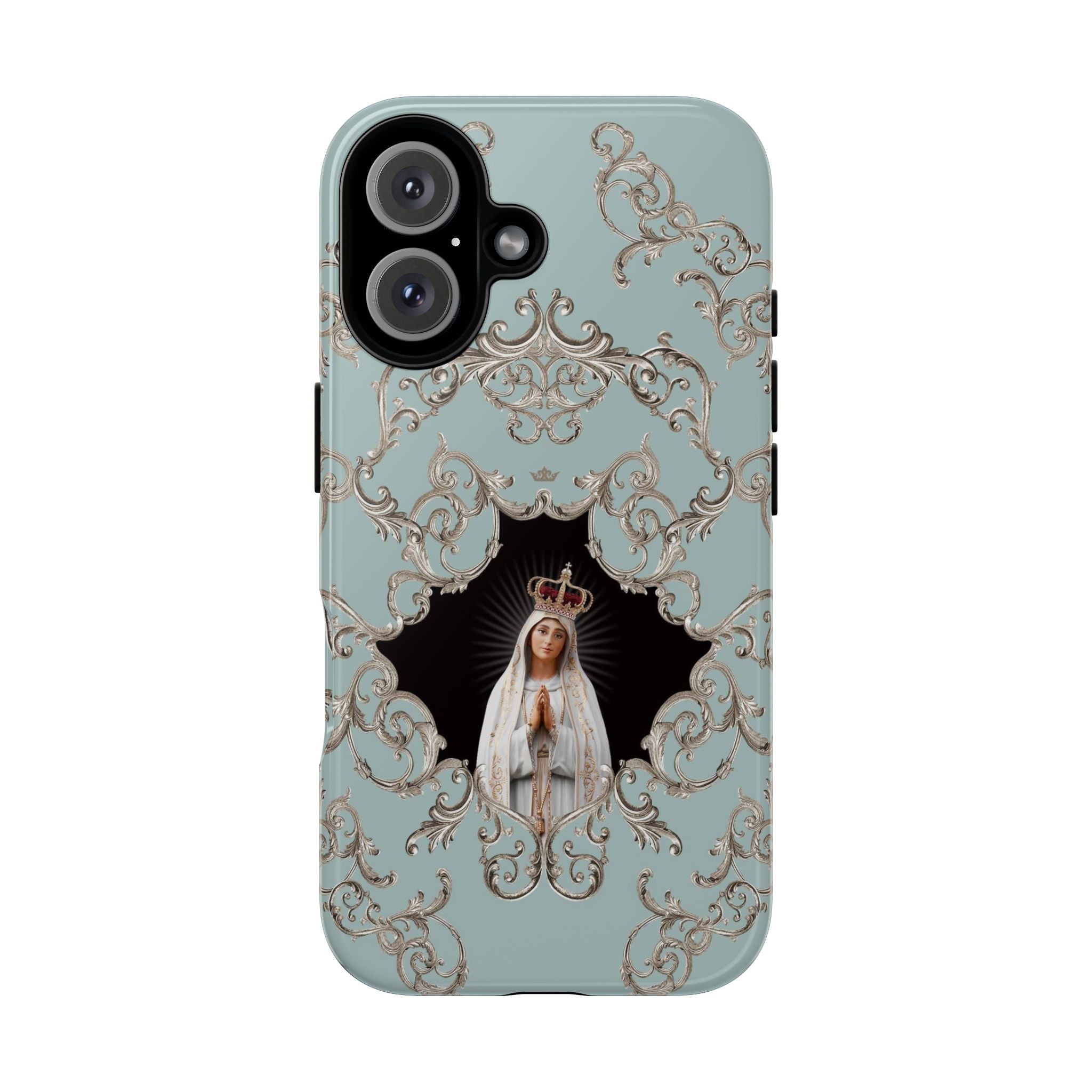 Our Lady of Fatima Hard Phone Case (Baroque Blue)