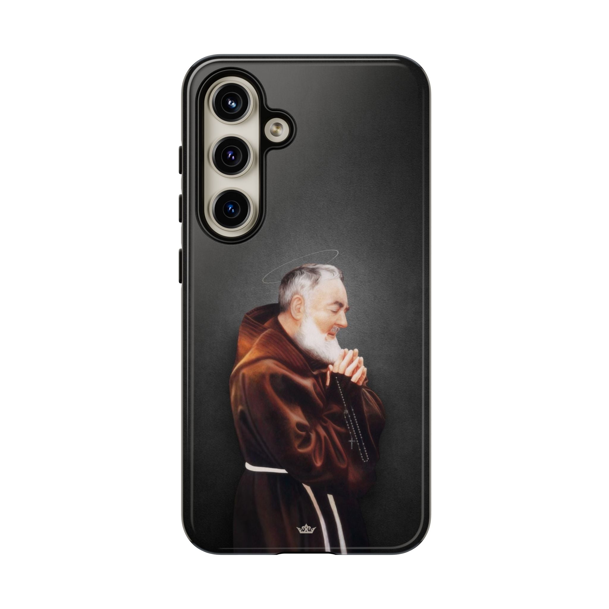 St. Padre Pio Hard Phone Case (Dark)