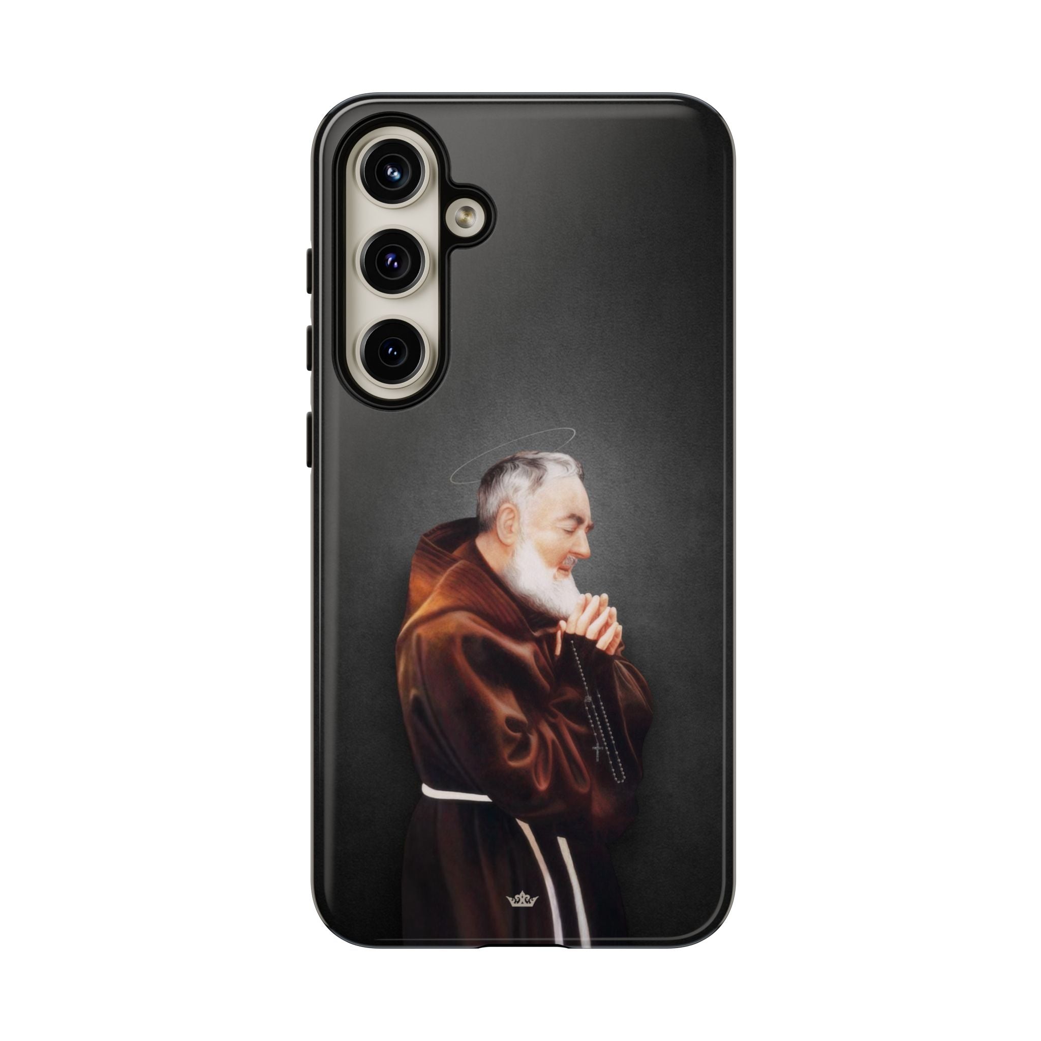 St. Padre Pio Hard Phone Case (Dark)