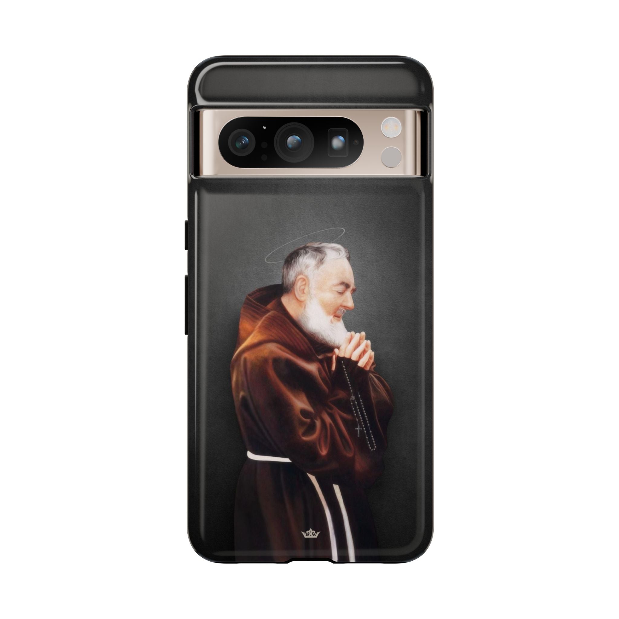 St. Padre Pio Hard Phone Case (Dark)