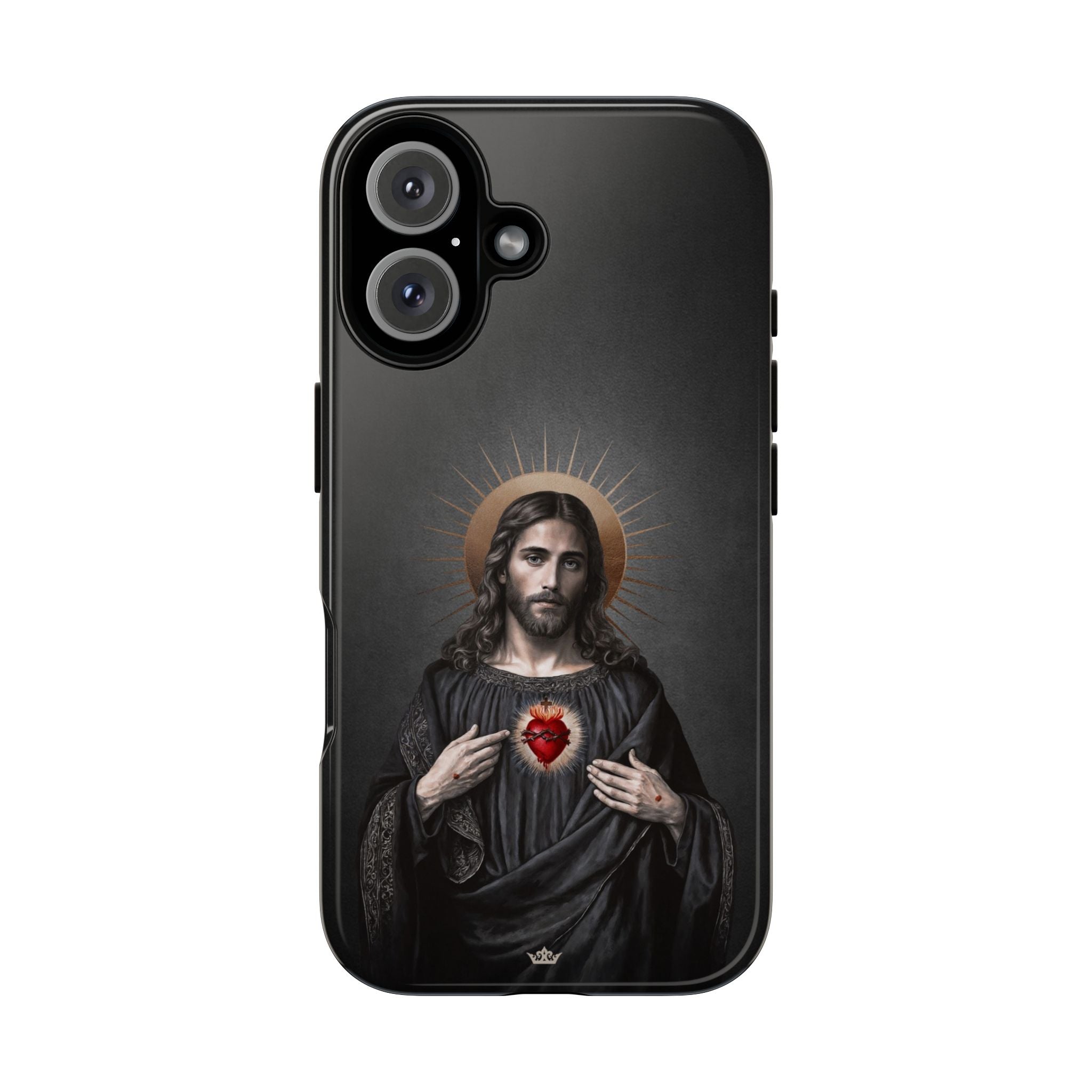 Sacred Heart of Jesus Hard Phone Case (Vintage Black)