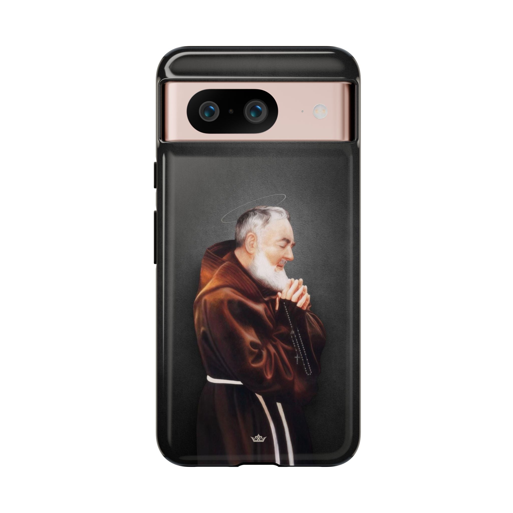 St. Padre Pio Hard Phone Case (Dark)