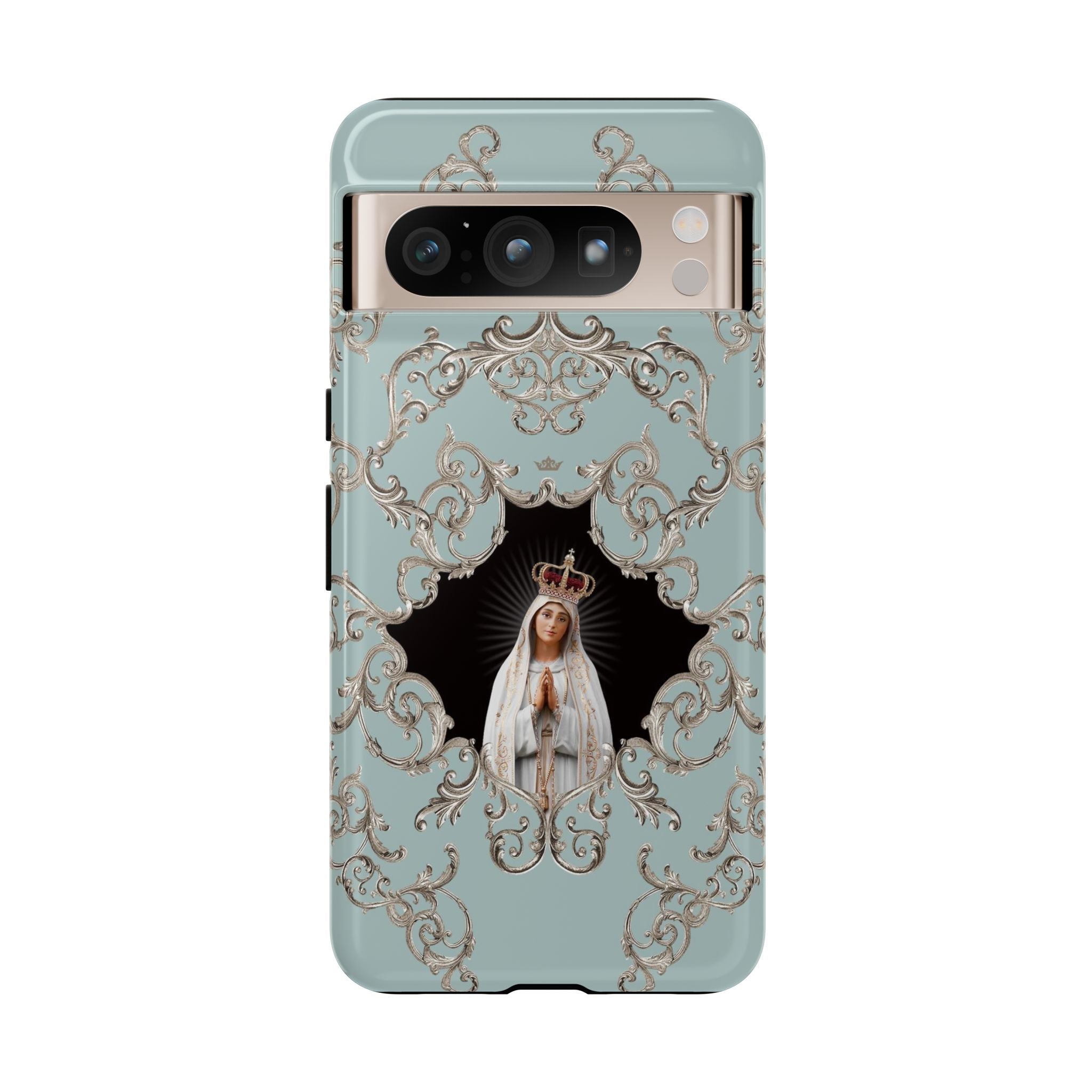 Our Lady of Fatima Hard Phone Case (Baroque Blue)