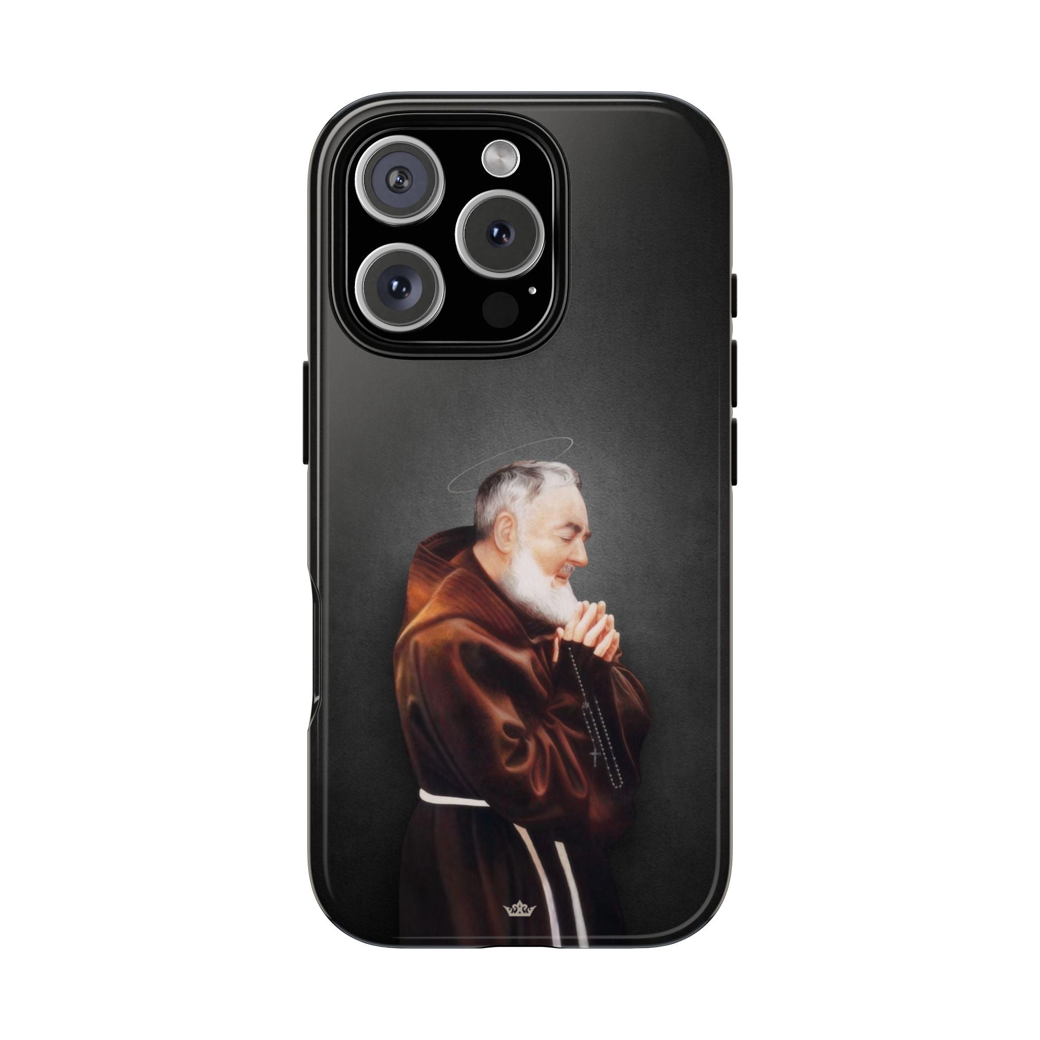 St. Padre Pio Hard Phone Case (Dark)