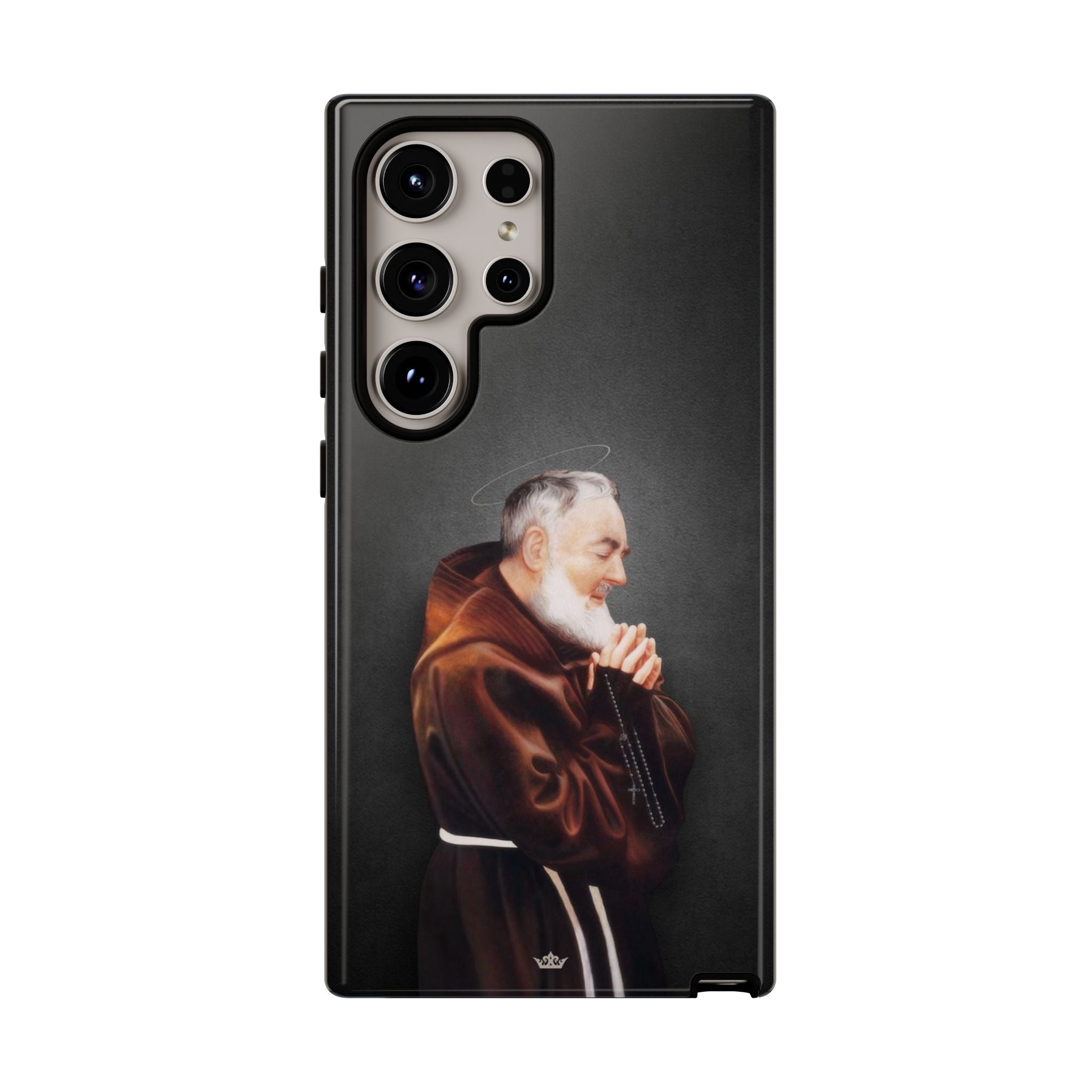 St. Padre Pio Hard Phone Case (Dark)