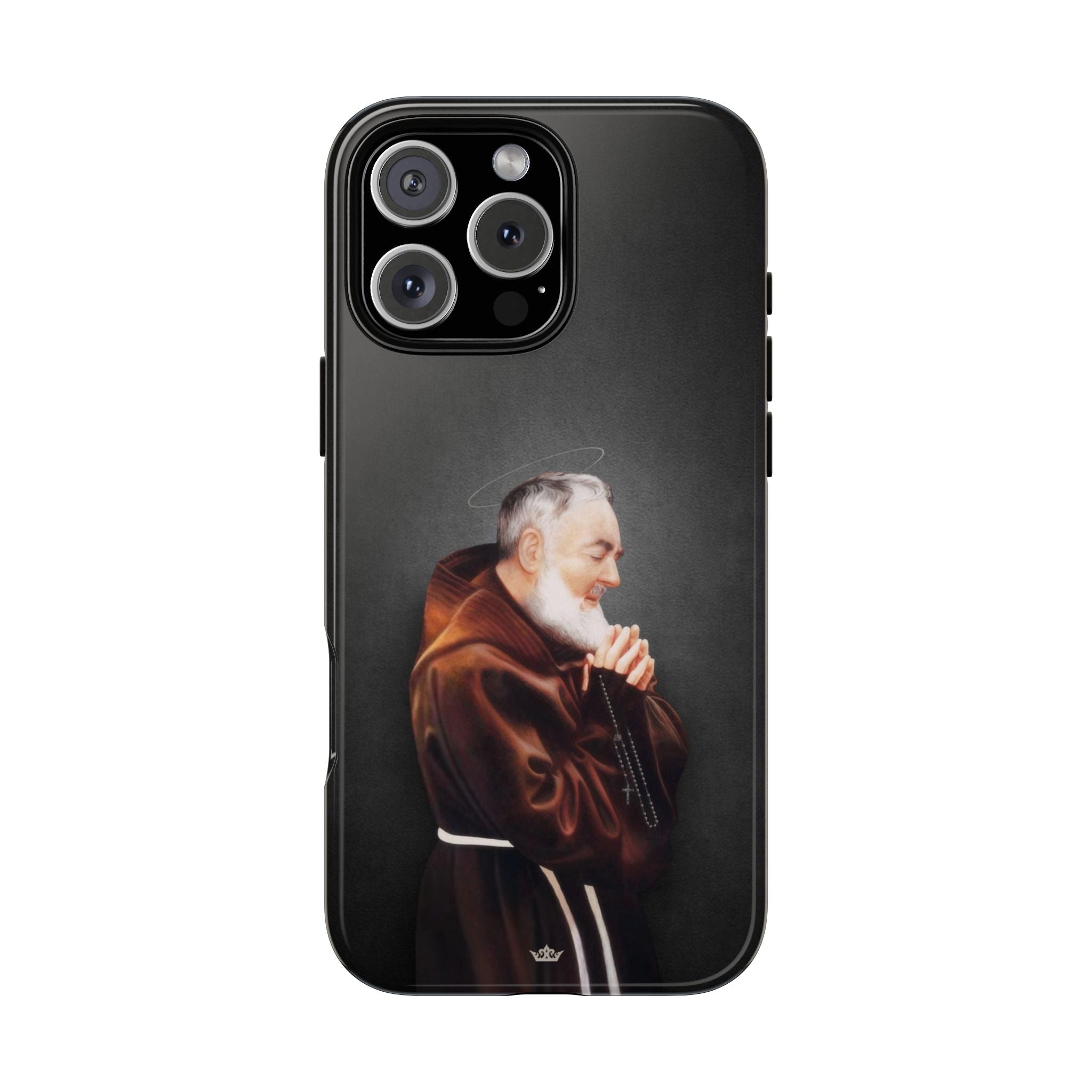 St. Padre Pio Hard Phone Case (Dark)