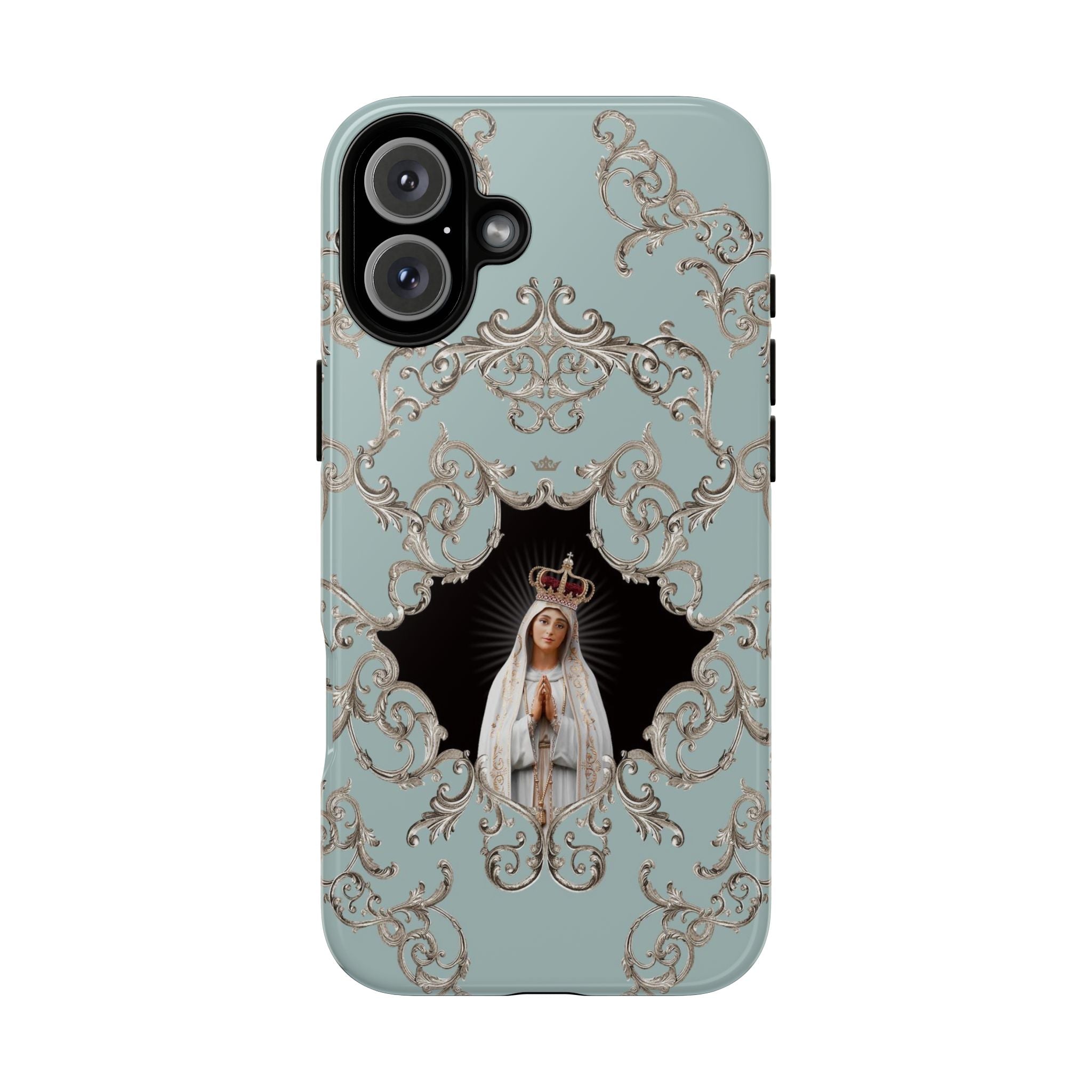 Our Lady of Fatima Hard Phone Case (Baroque Blue)