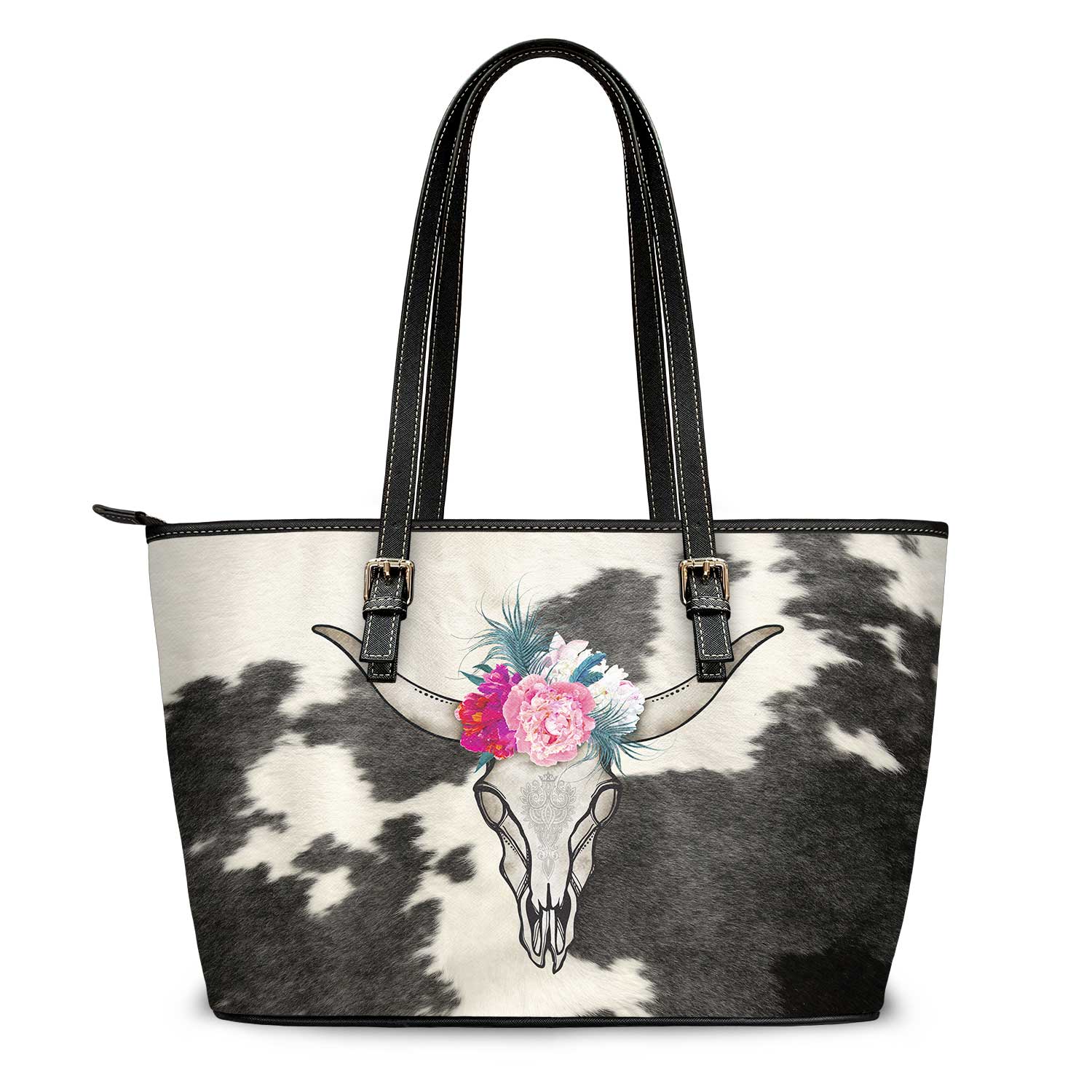 Boho Bull Skull Tote Bag - VENXARA®