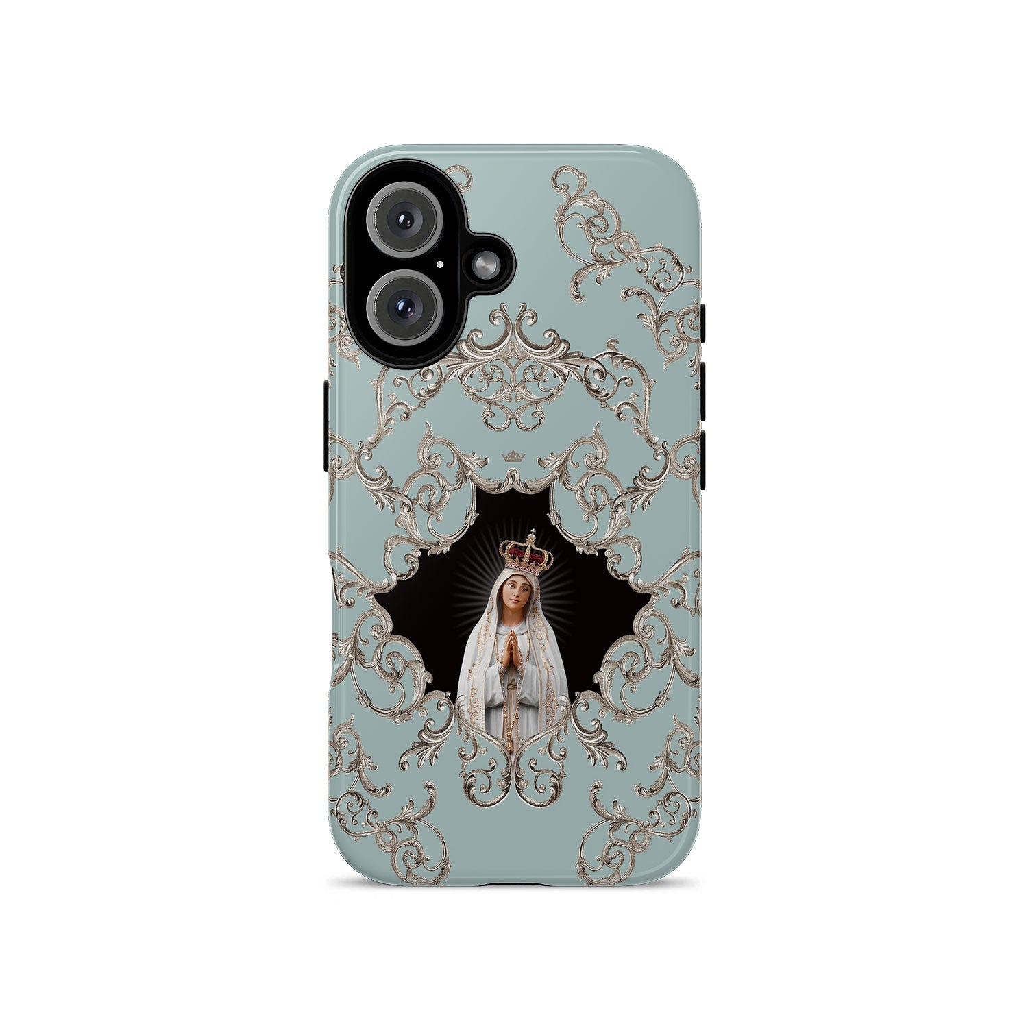 Our Lady of Fatima Hard Phone Case (Baroque Blue)