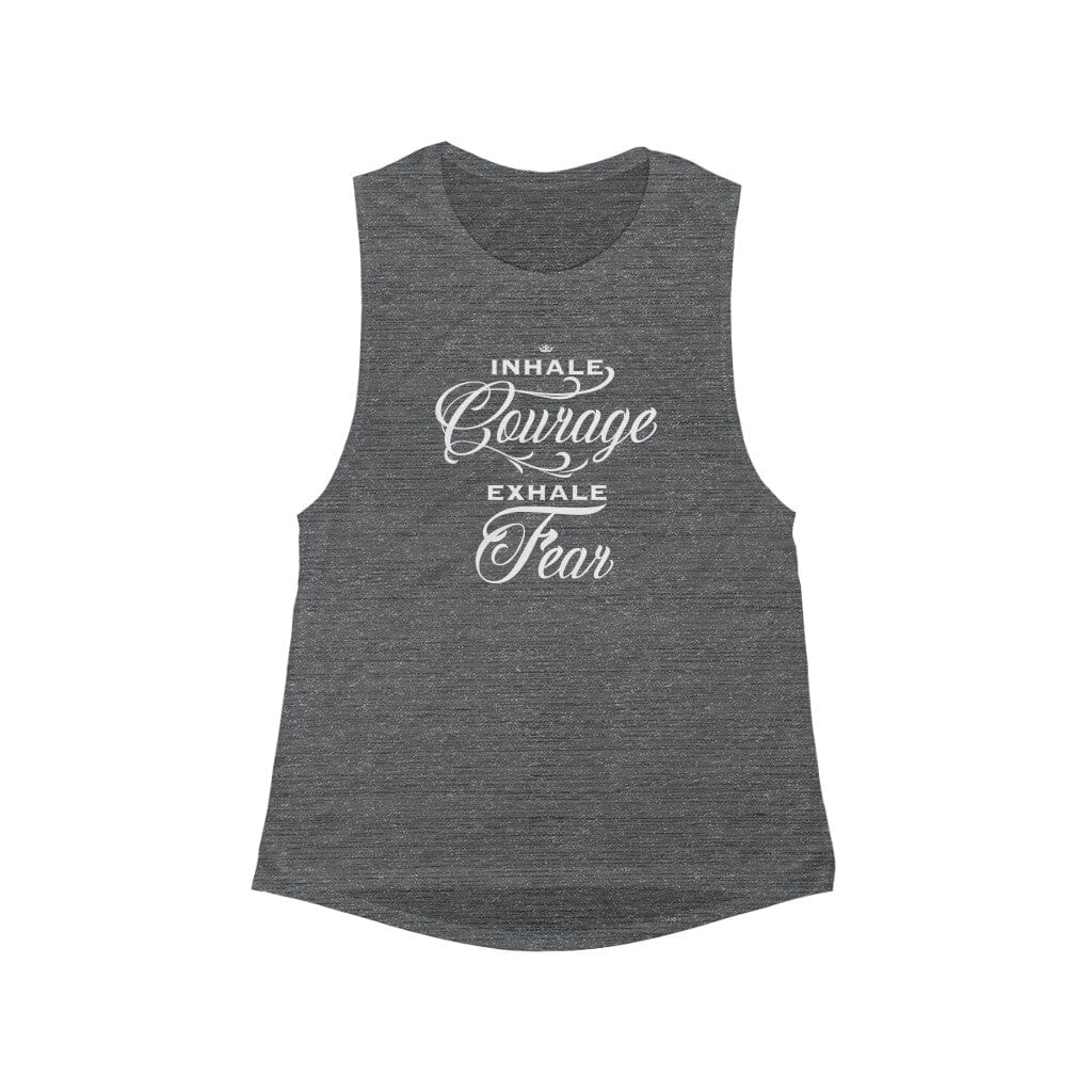 Inhale Courage Women's Flowy Scoop Muscle Tank - VENXARA®