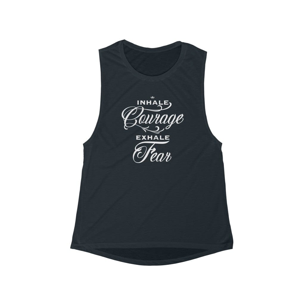 Inhale Courage Women's Flowy Scoop Muscle Tank - VENXARA®