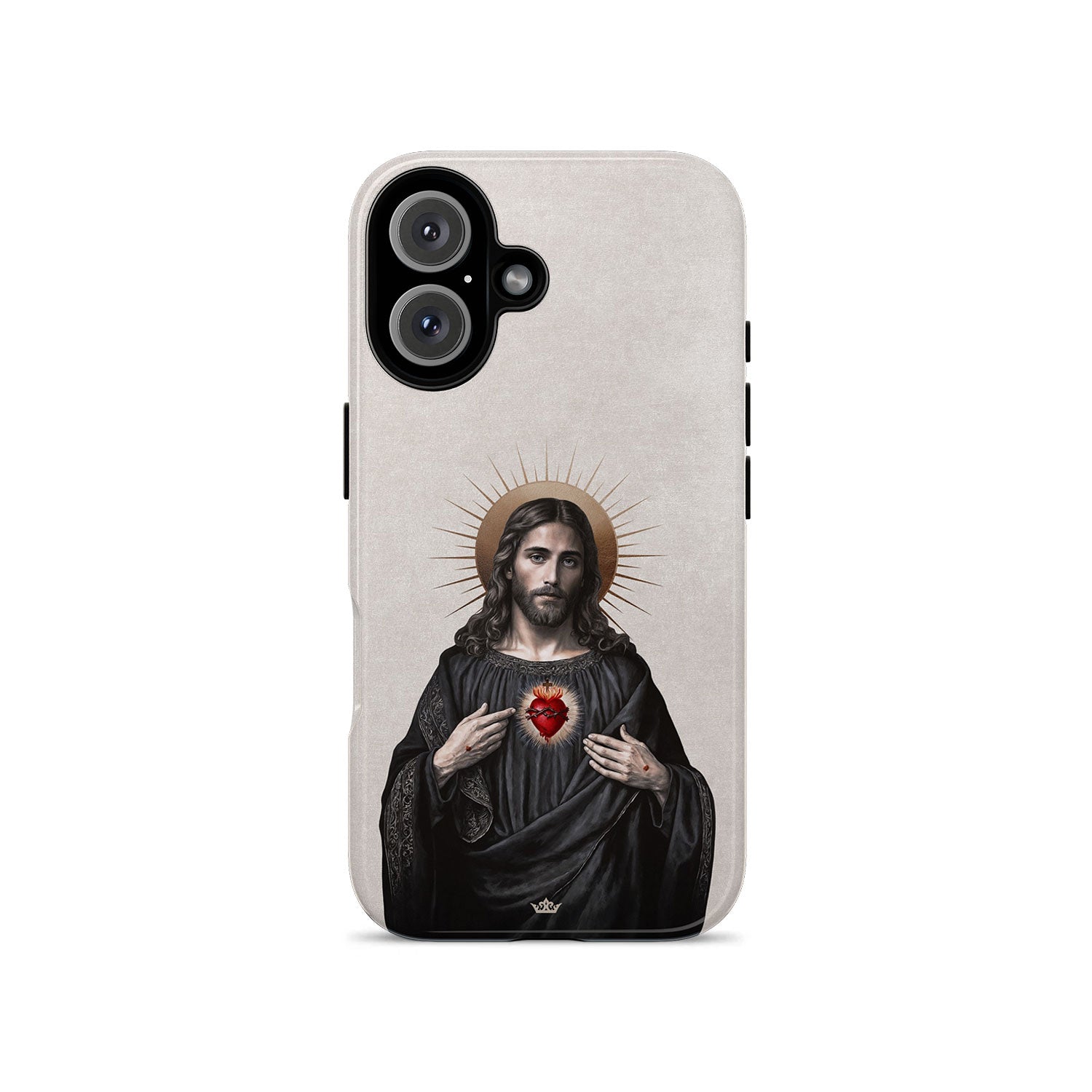 Sacred Heart of Jesus Hard Phone Case (Vintage Ivory)